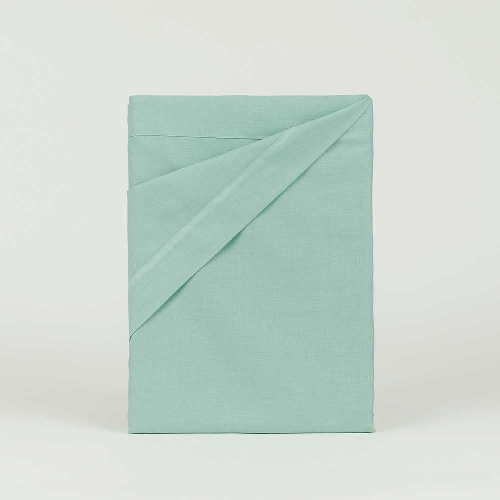 Conjunto de lençóis de algodão percal verde Tiffany