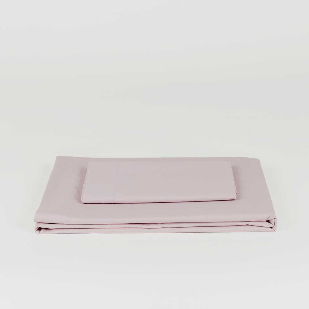 Conjunto de lençóis de algodão percal cor malva