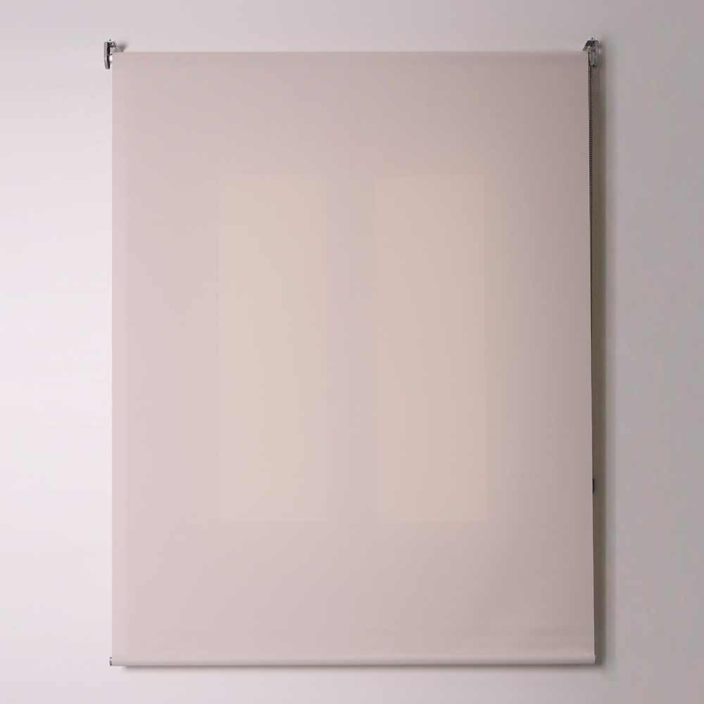 Cortina de rolo bege com corrente