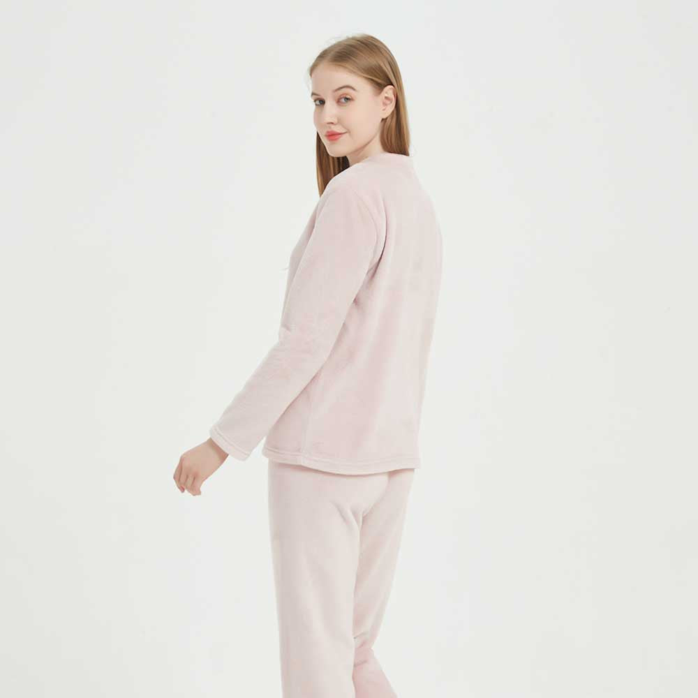 pijama de veludo rosa claro