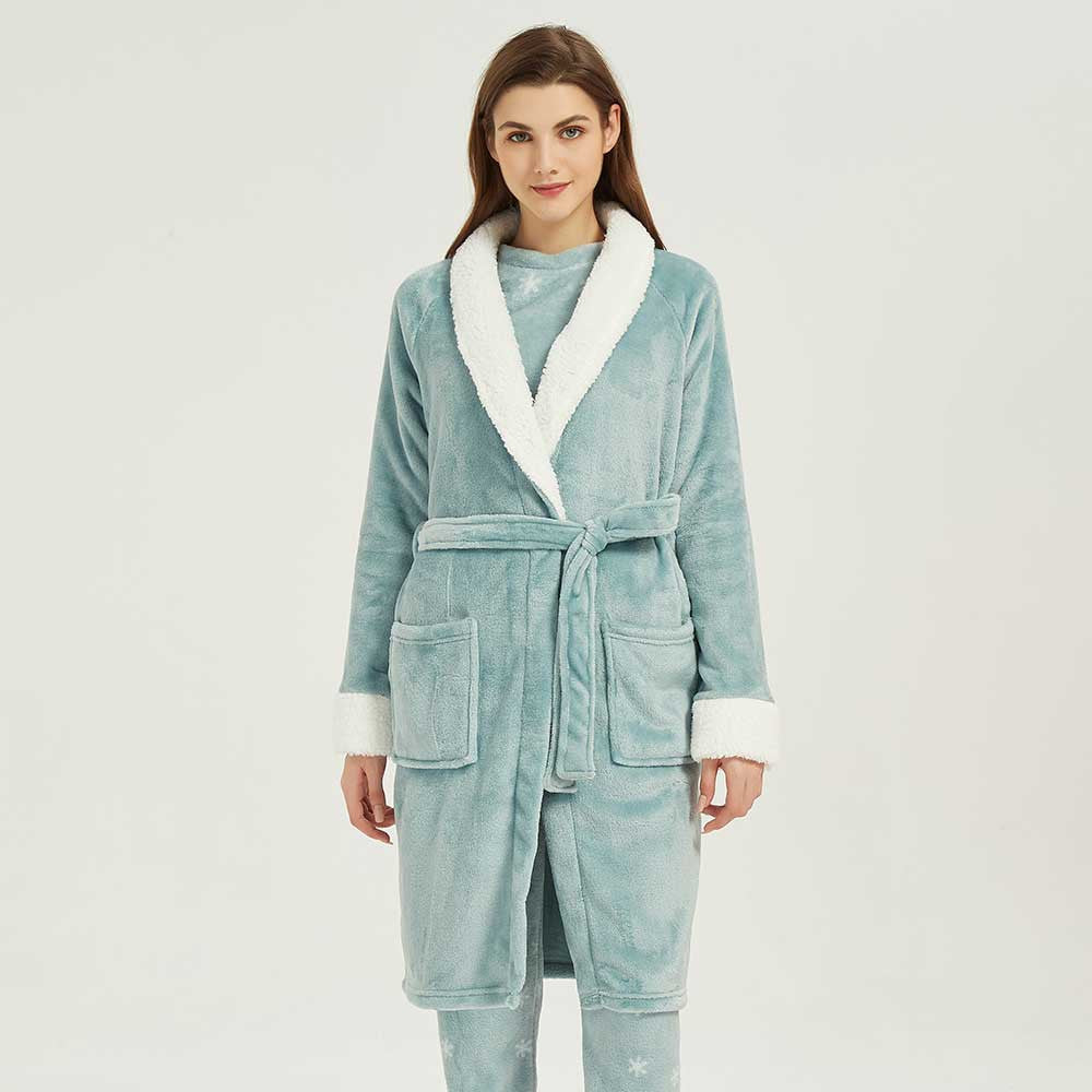 Bata terciopelo sherpa