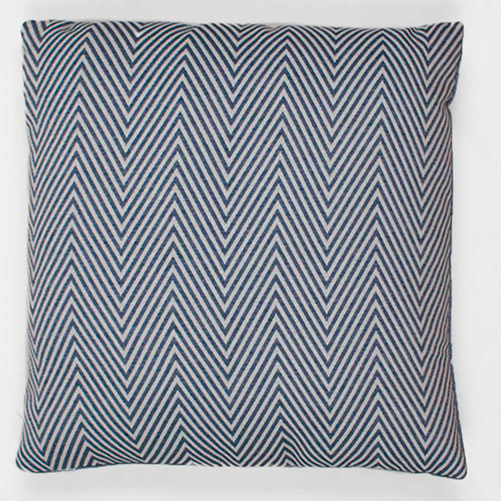 Almofada Jacquard Feli Azul - Capa + Enchimento