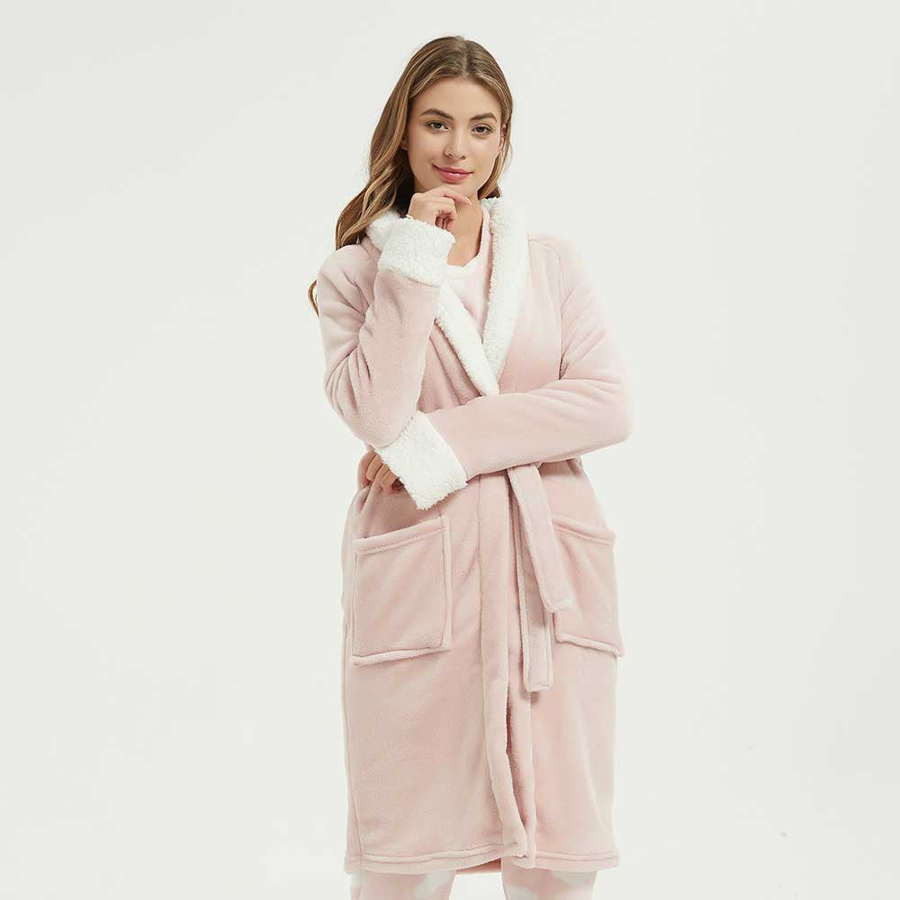 Bata terciopelo sherpa