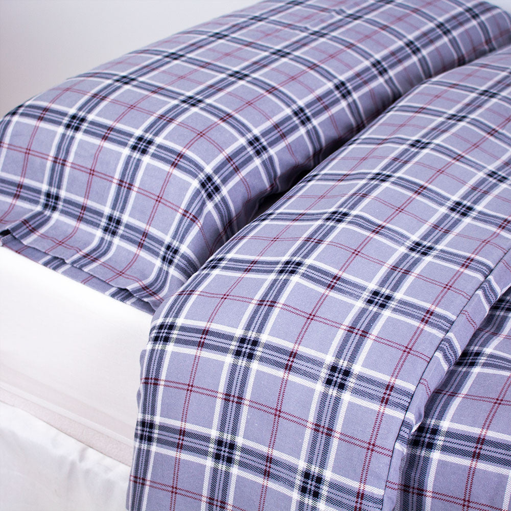 Capa de edredon dupla de flanela pérola Cuadro Víctor