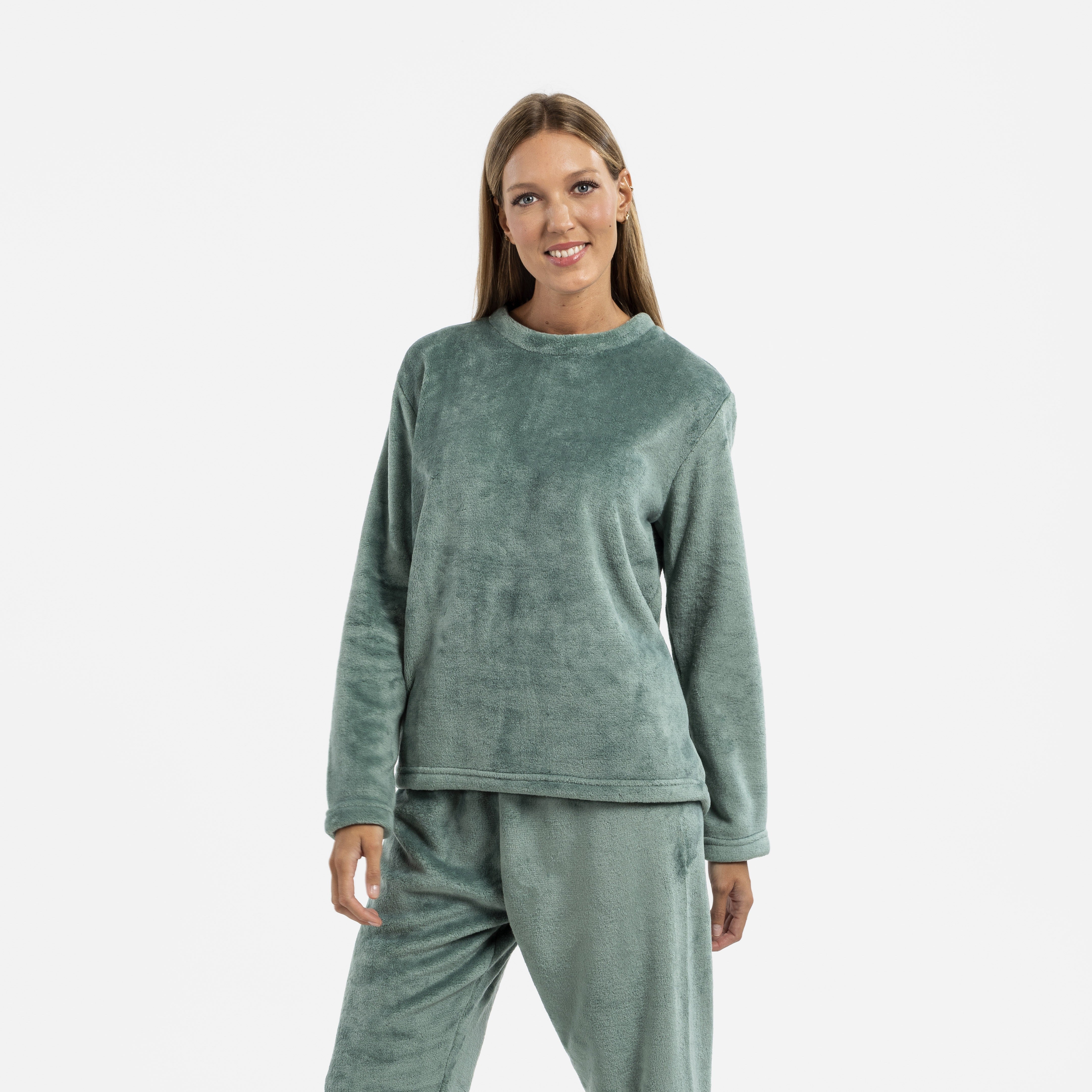 pijama francês de veludo verde