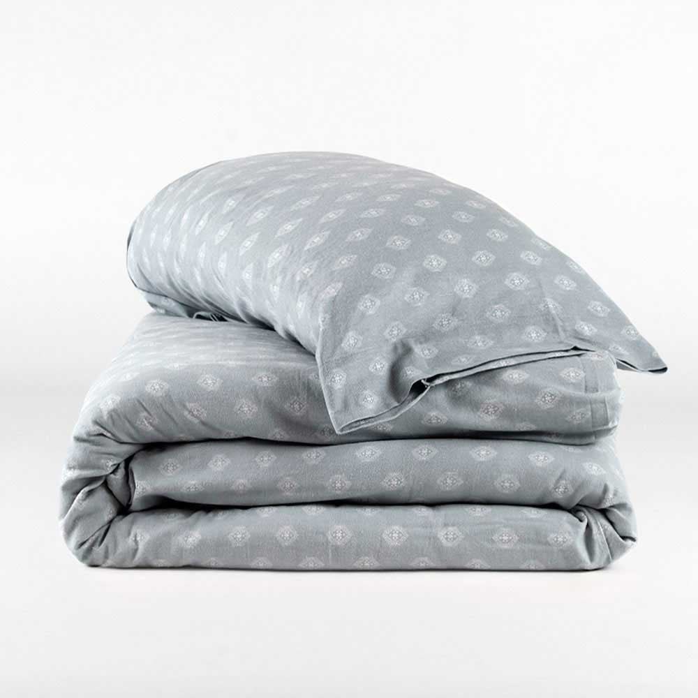 Capa de edredão flanela Boga verde tiffany