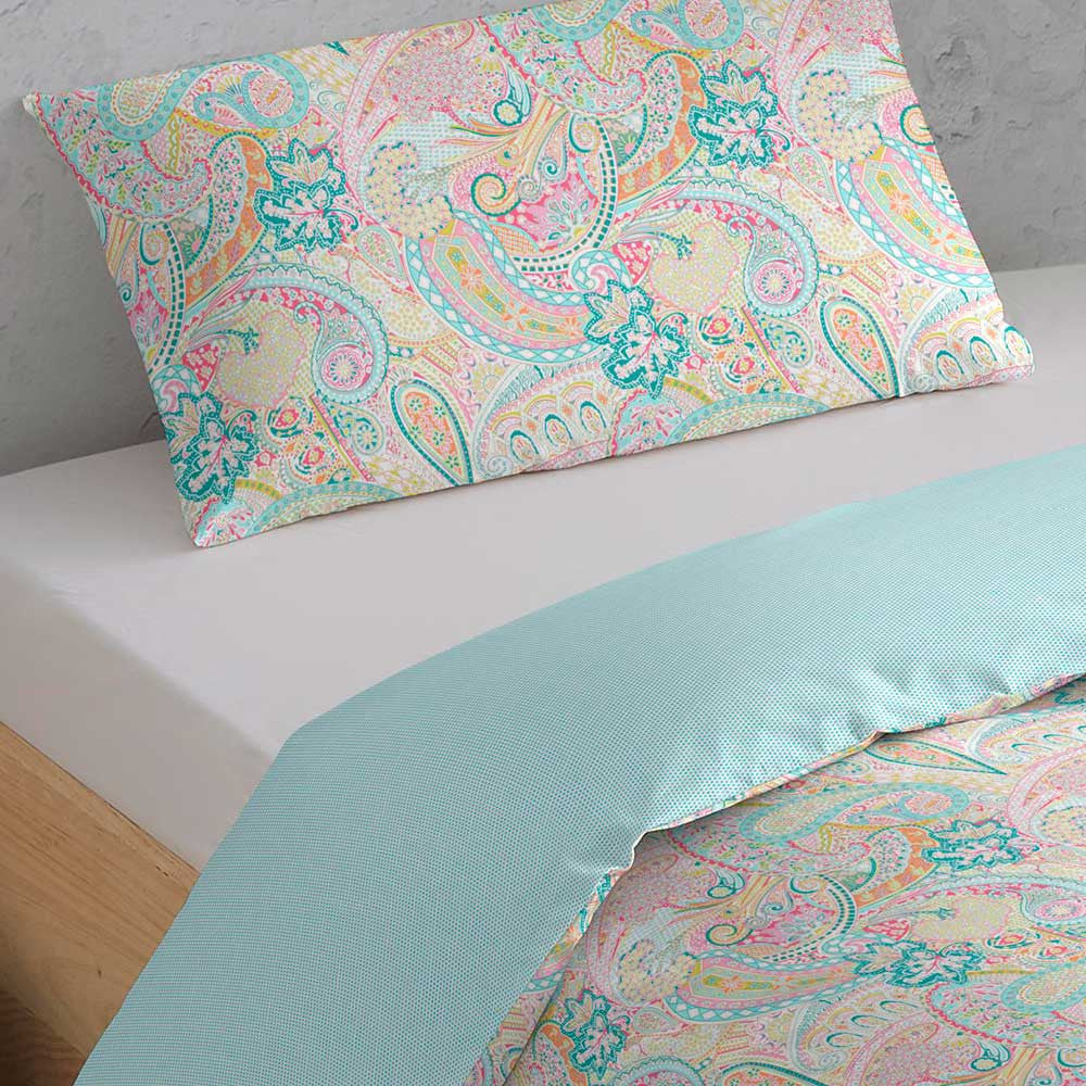 Capa de edredom de algodão Enca para solteiro