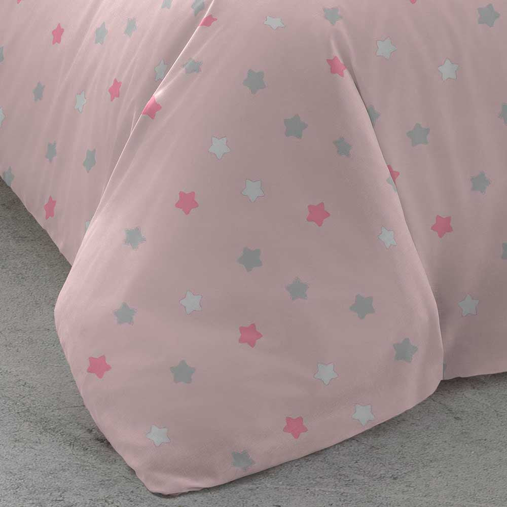 Capa de edredom de solteiro rosa Tuly