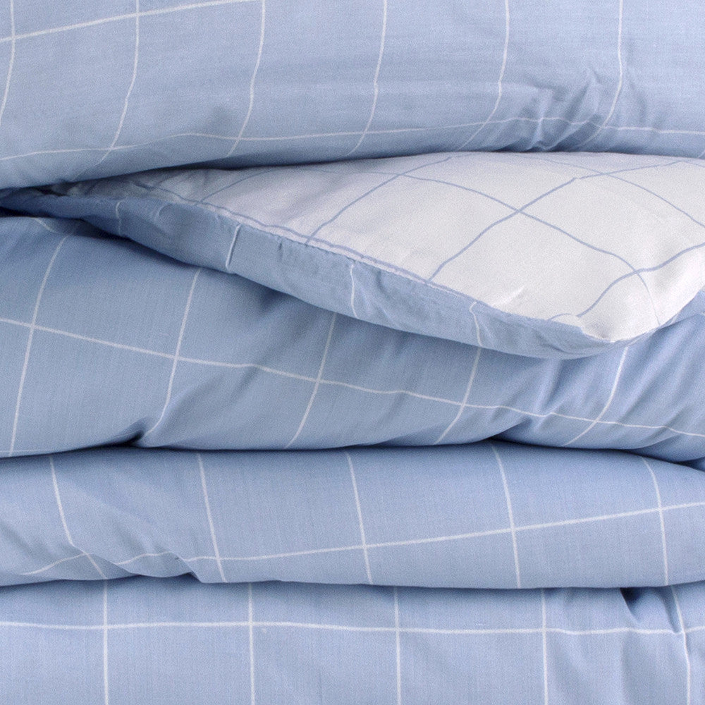 Capa de edredão individual Cuadro ventana celeste