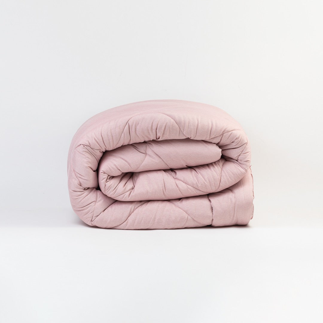 Edredom liso com efeito desgastado