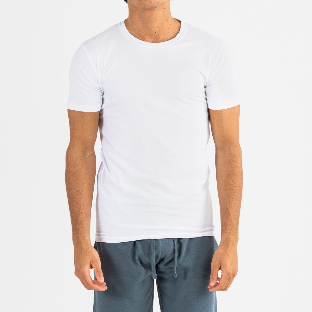 Conjunto esportivo curto masculino branco - verde menta