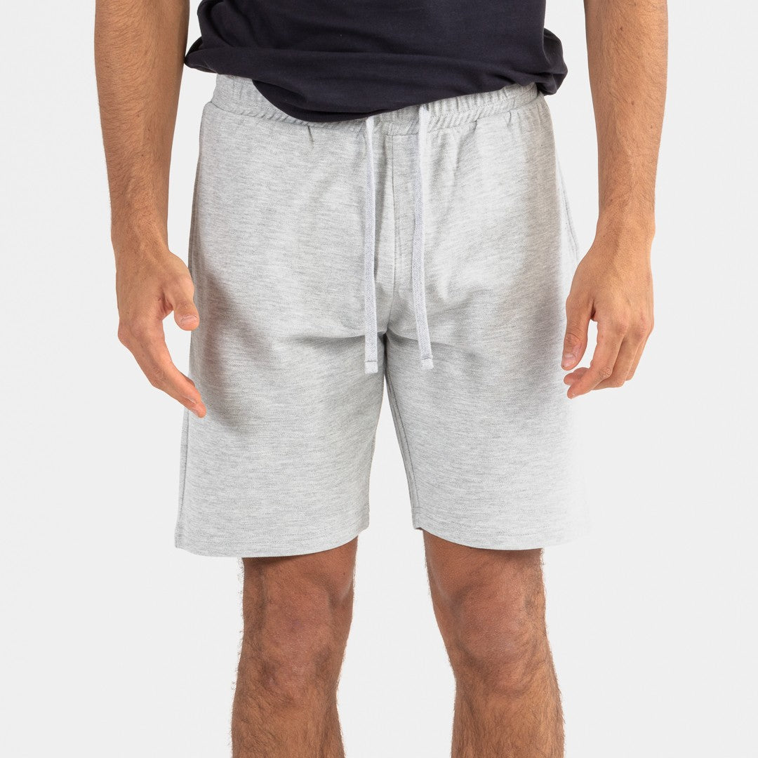 Conjunto de treino curto masculino, azul marinho - cinza