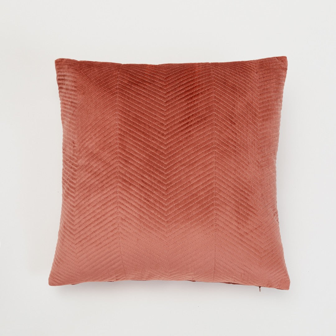 Almofada quadrada New Hungary, veludo liso, 50x50 cm - capa + enchimento