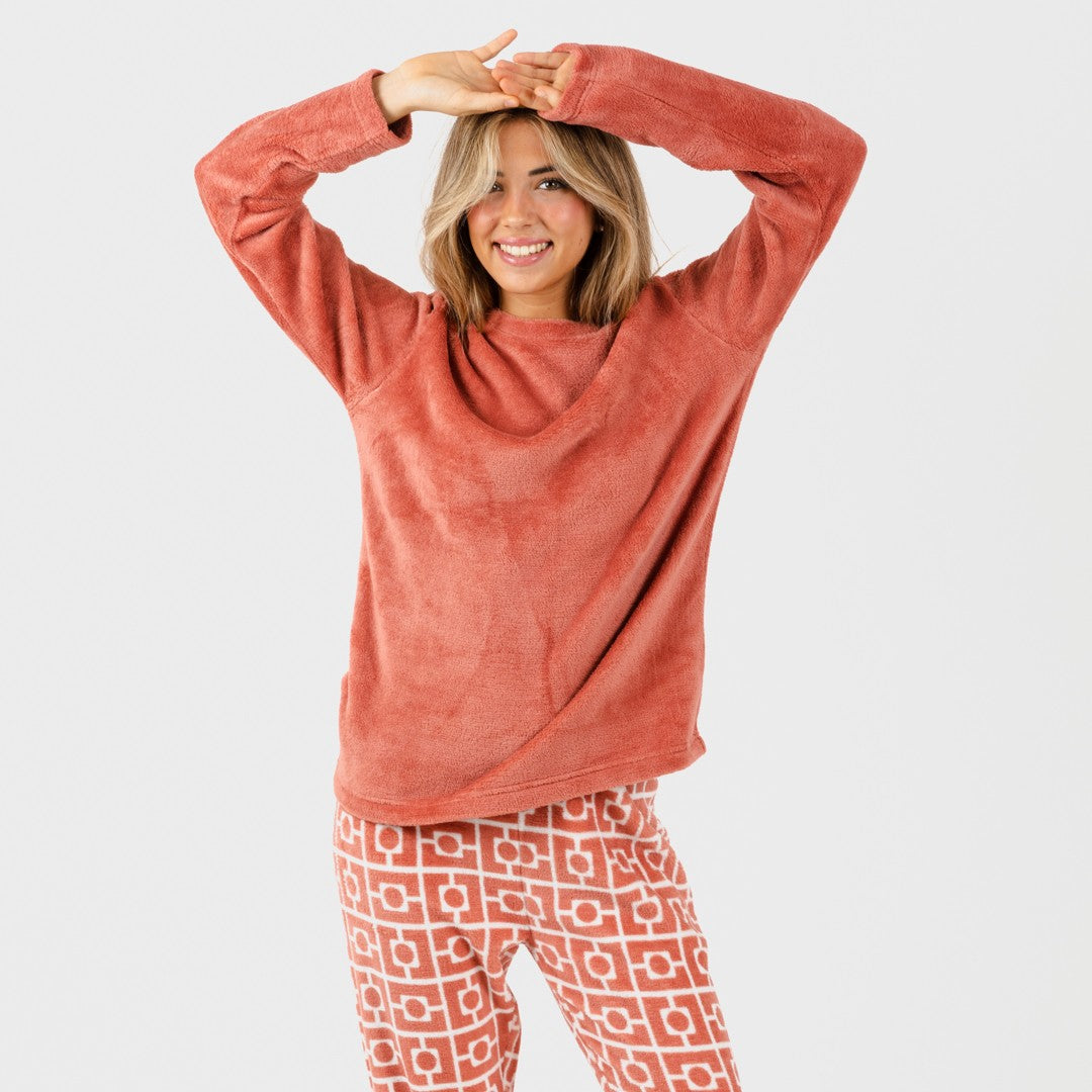 Pijama coral Taormina marsala