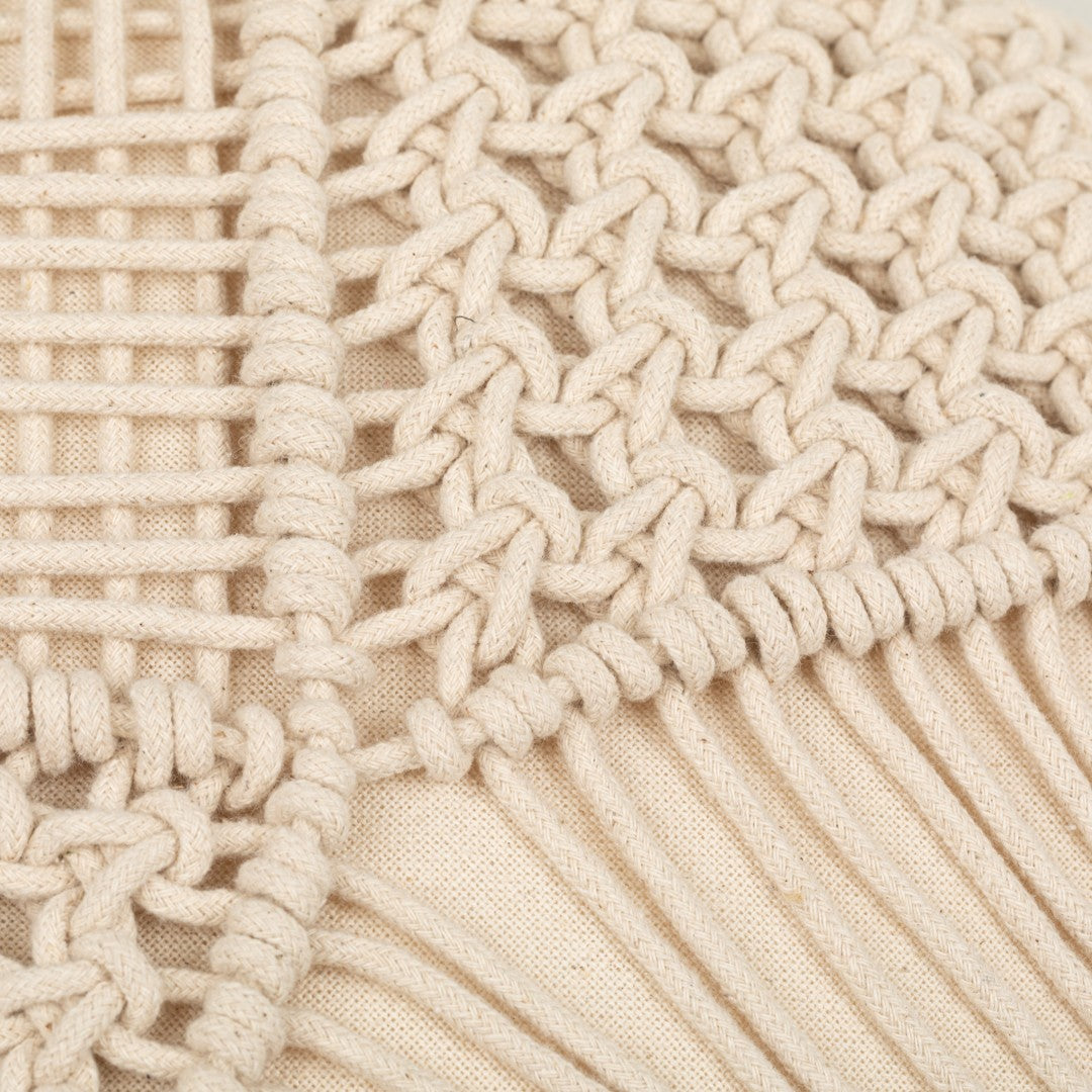 COJIN ALG MACRAME MINOTO - FUNDA + RELLENO