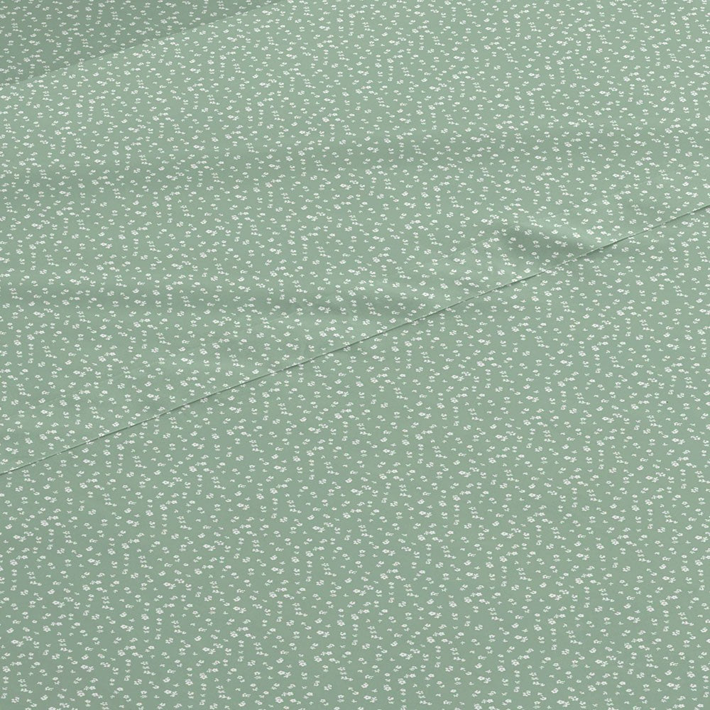 Jogo de lençóis algodão Amalia verde caça