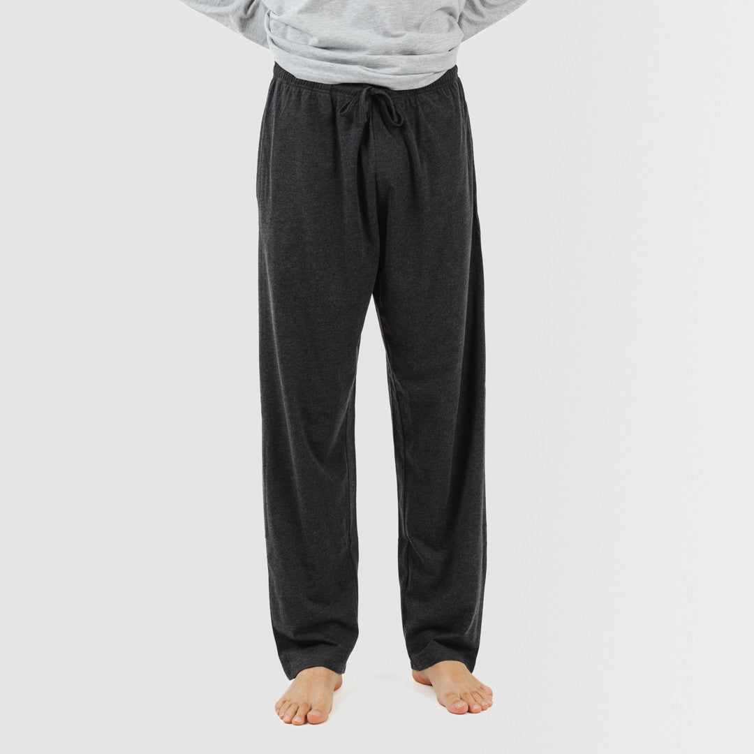 Pijama largo hombre con botones perla - marengo