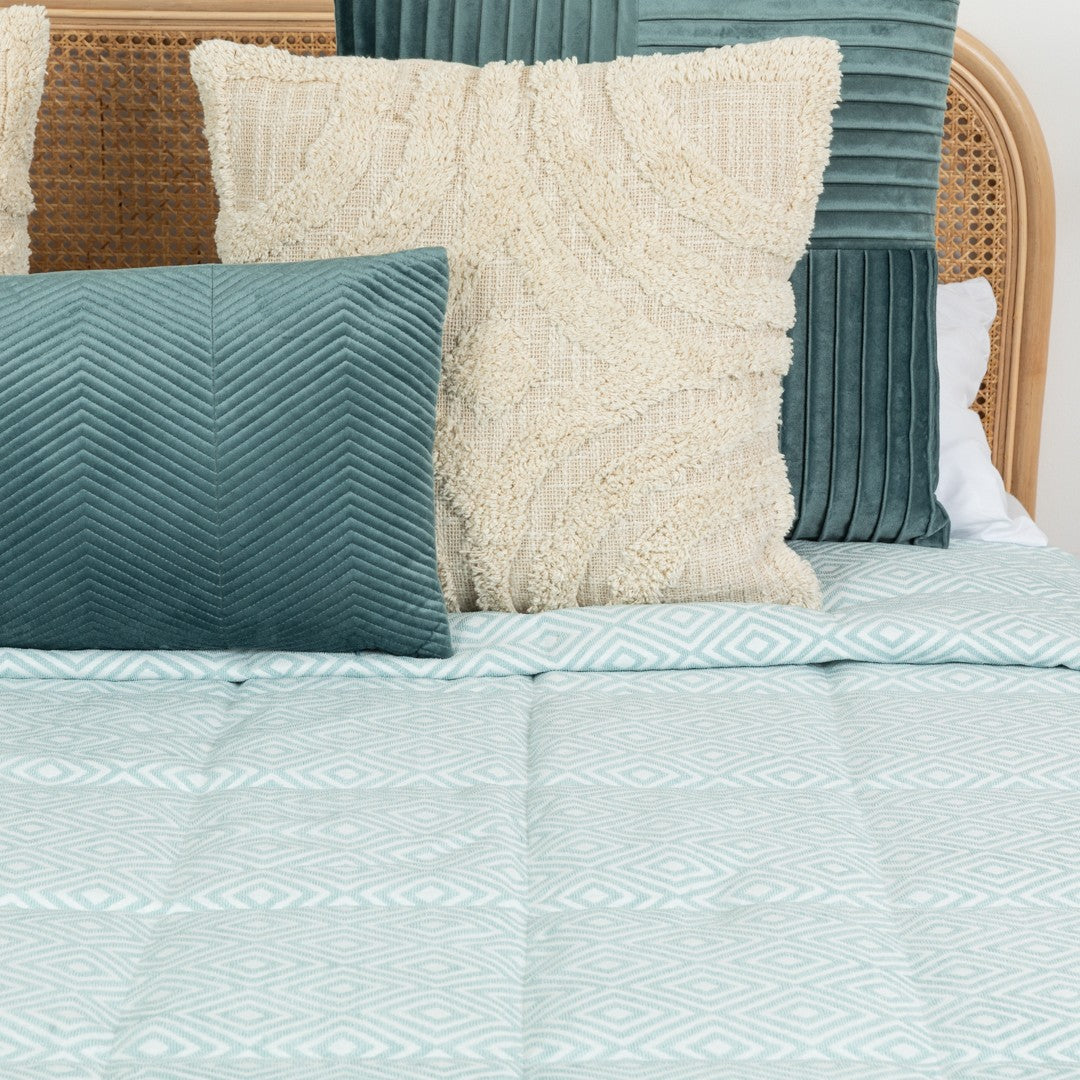 Colcha jacquard chenilla Andres verde tiffany - 120gr