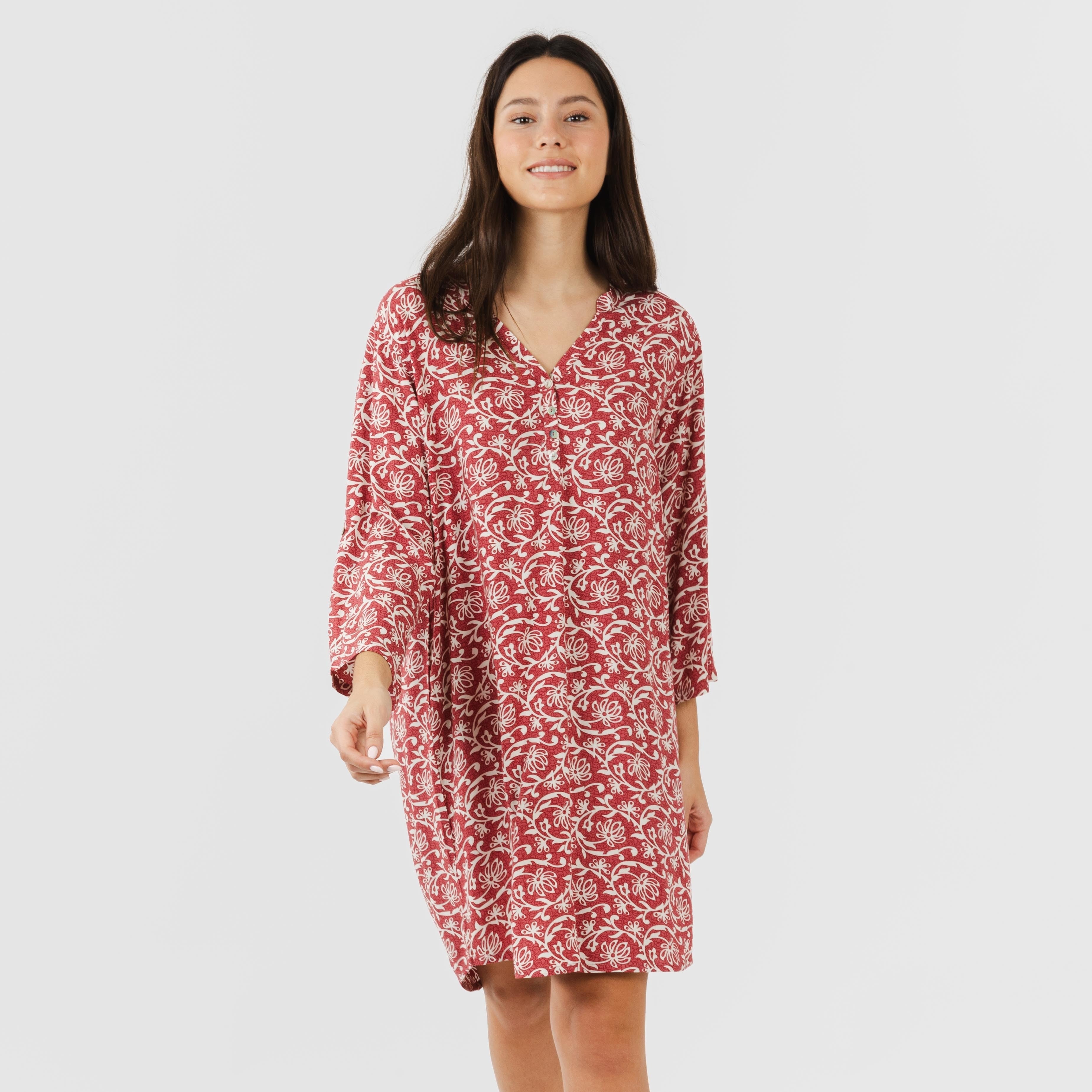 Camisola viscosa Reina marsala