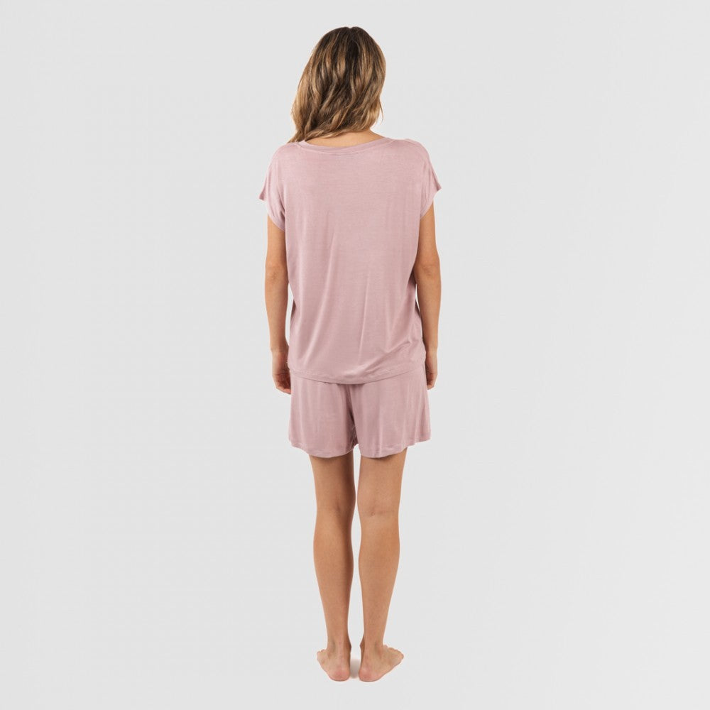 Pijama feminino CRT M/FLUID, em viscose lisa.