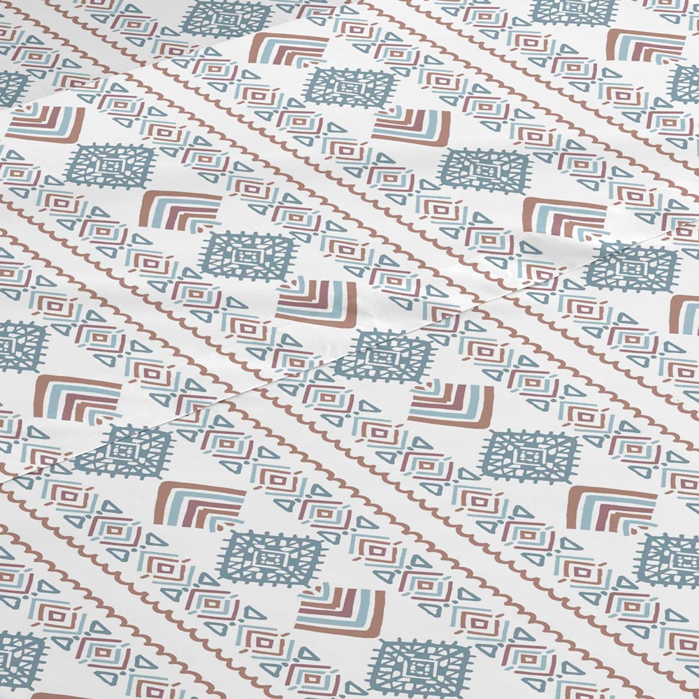 Jogo de lençóis algodão Iker azul indigo