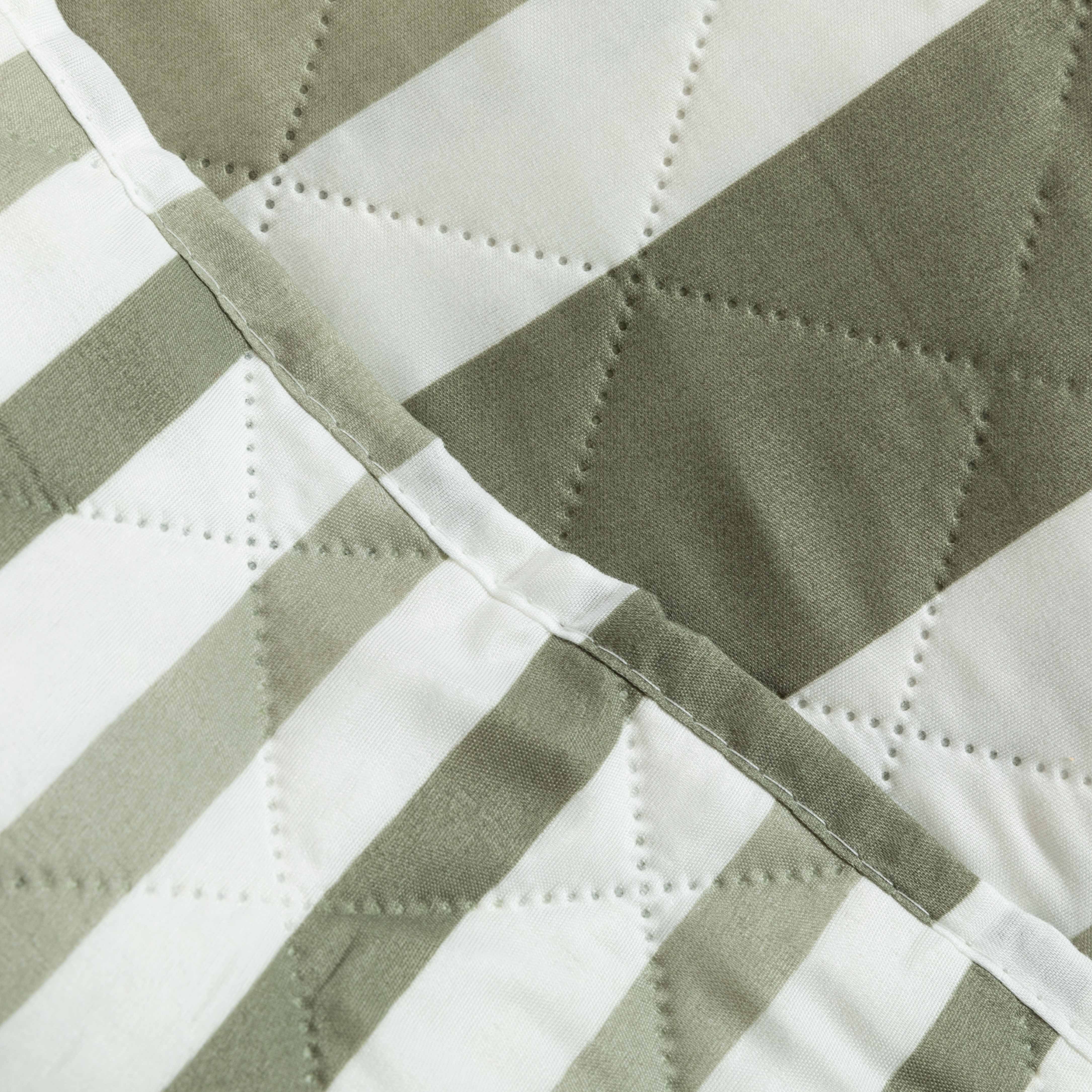 Colcha de cama listrada Aviles Green Hunting