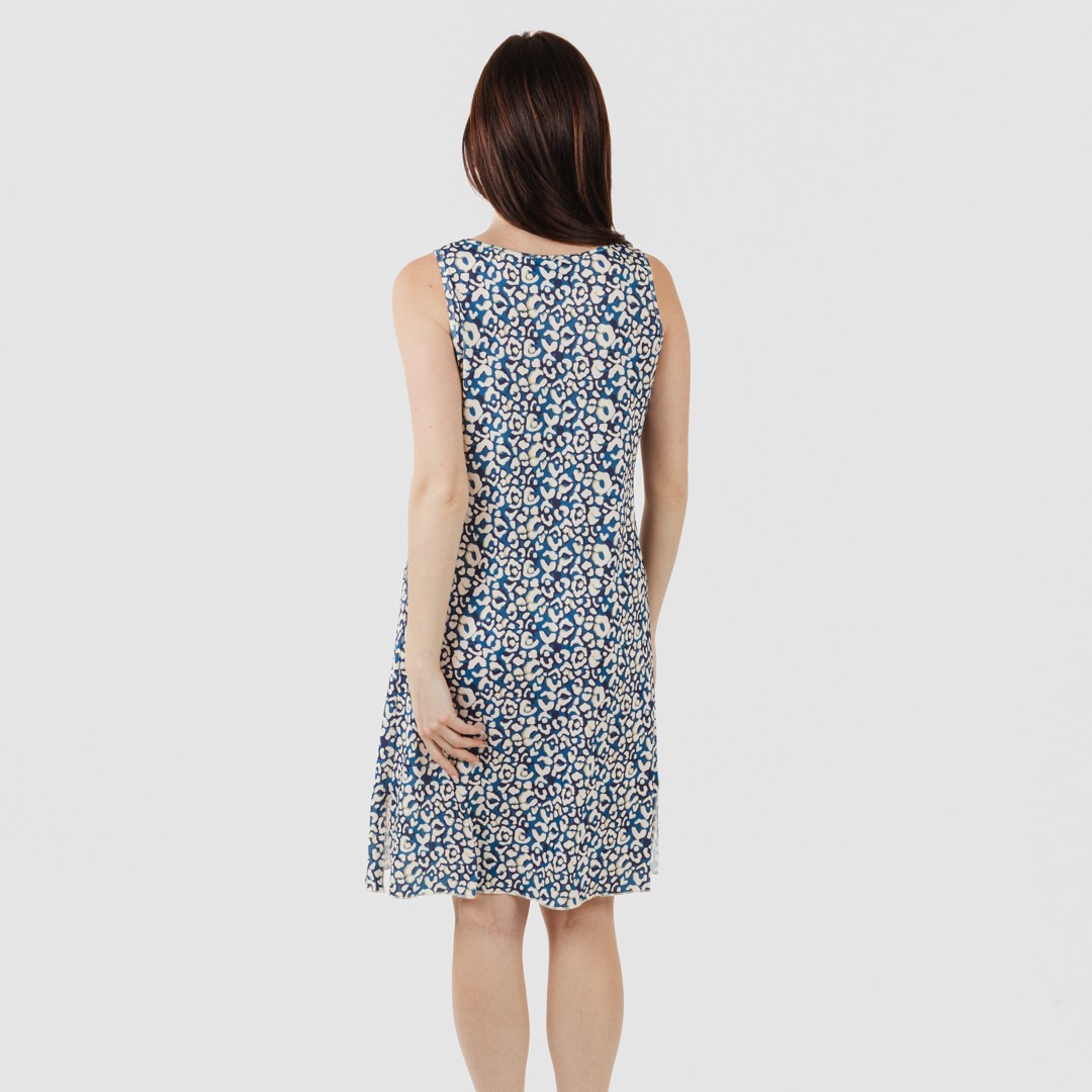 Vestido midi tirantes soft Milina azul marino