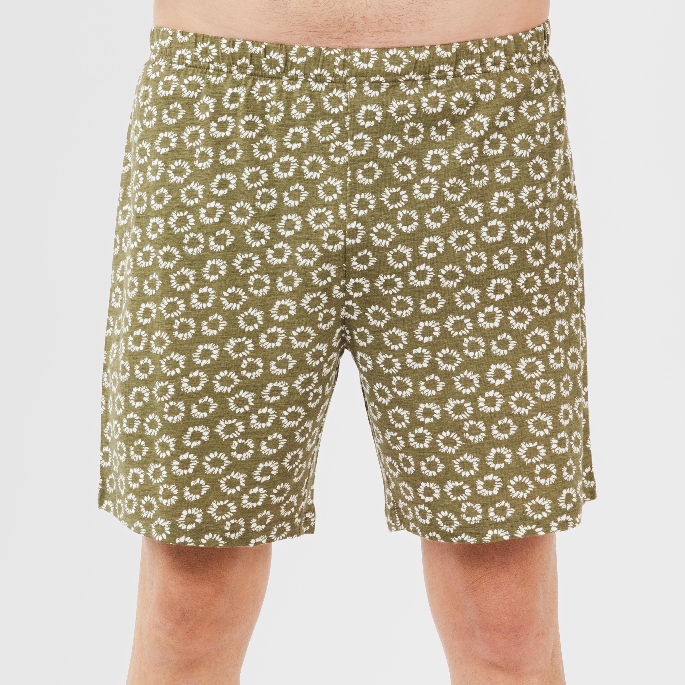 Pijama curto masculino Khalil em algodão verde