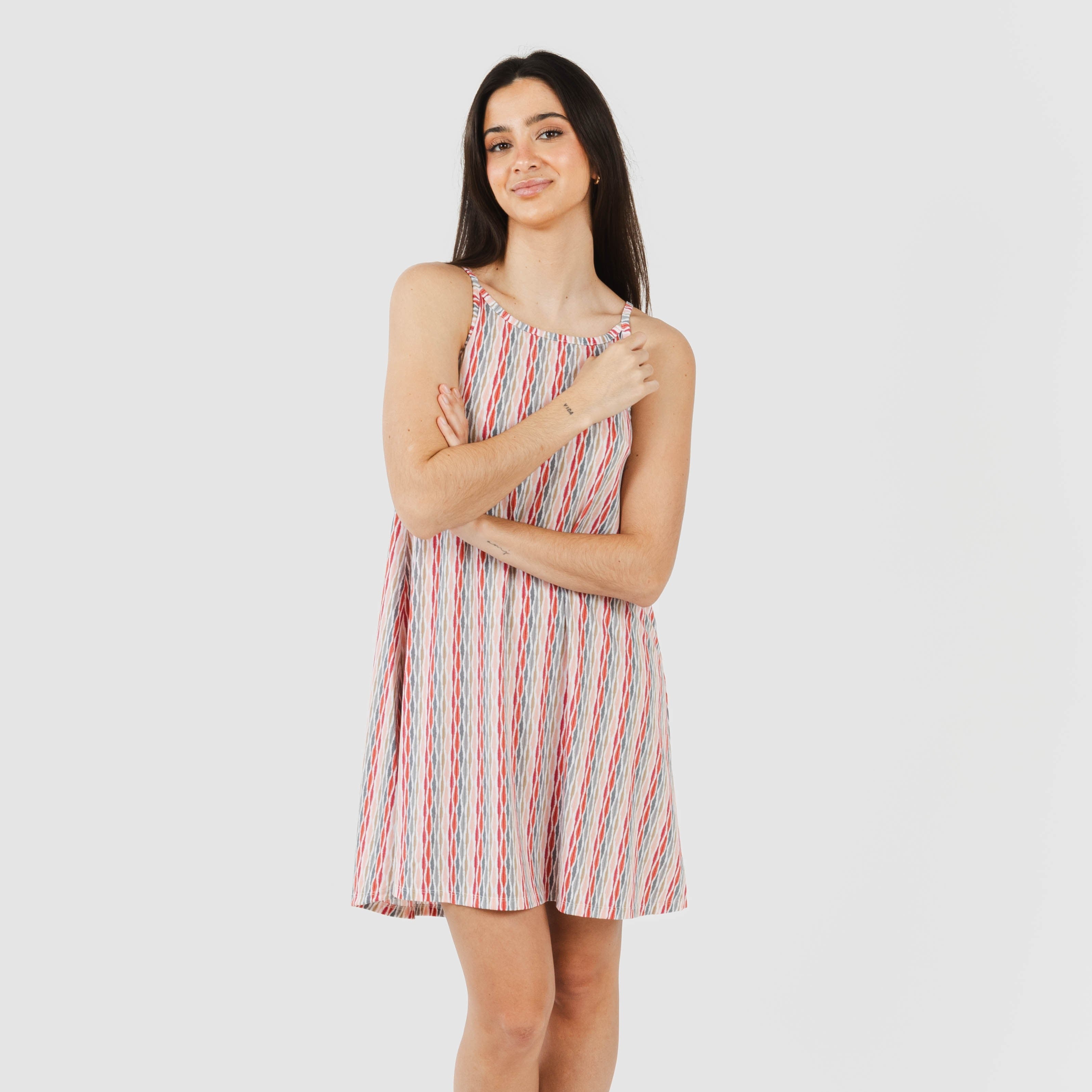 Vestido curto tomara que caia de crepe, Villa Rosa