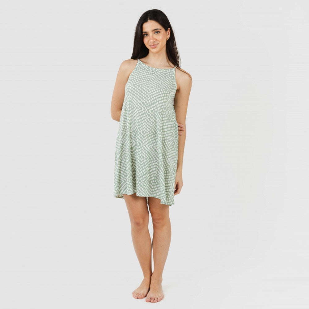 Vestido curto tomara que caia verde Columbus Tiffany em crepe