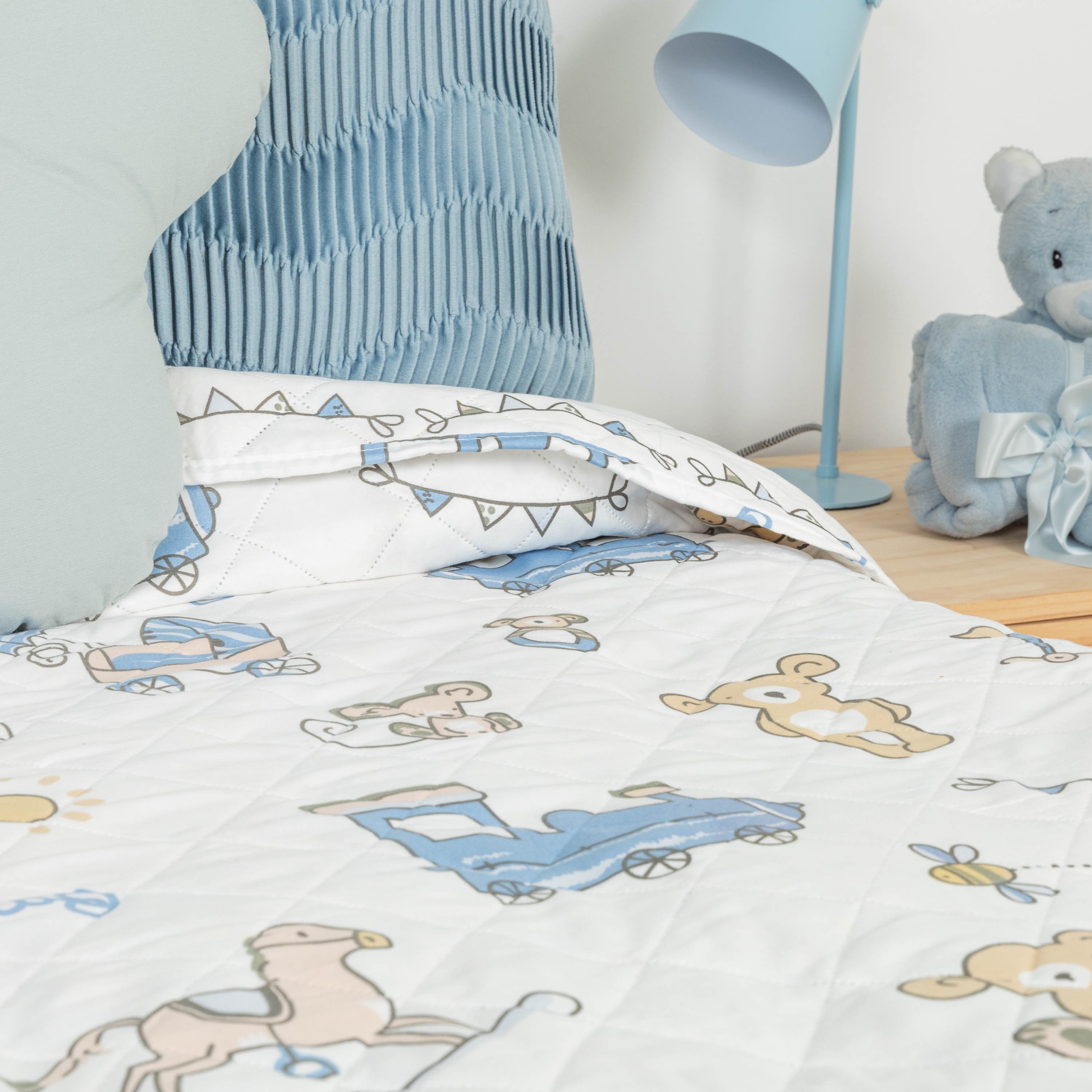 Colcha bouti azul claro Nico