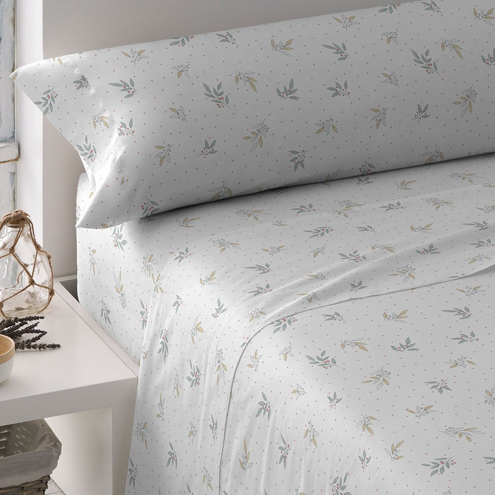 Conjunto de lençóis de algodão percal Denita