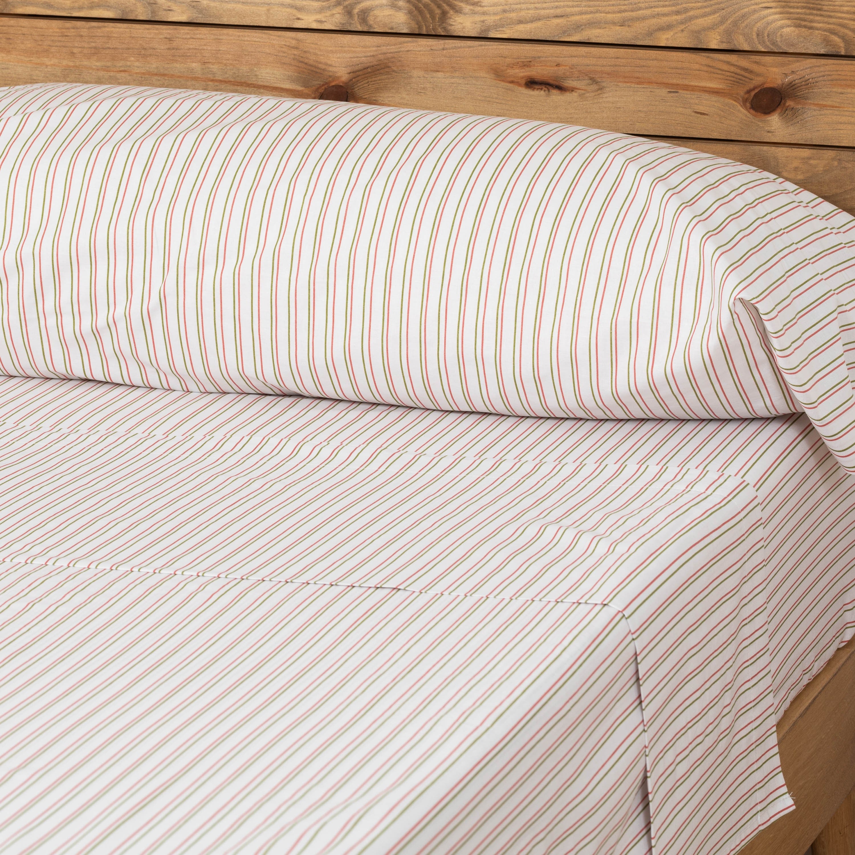Conjunto de lençóis de algodão listrado Dula
