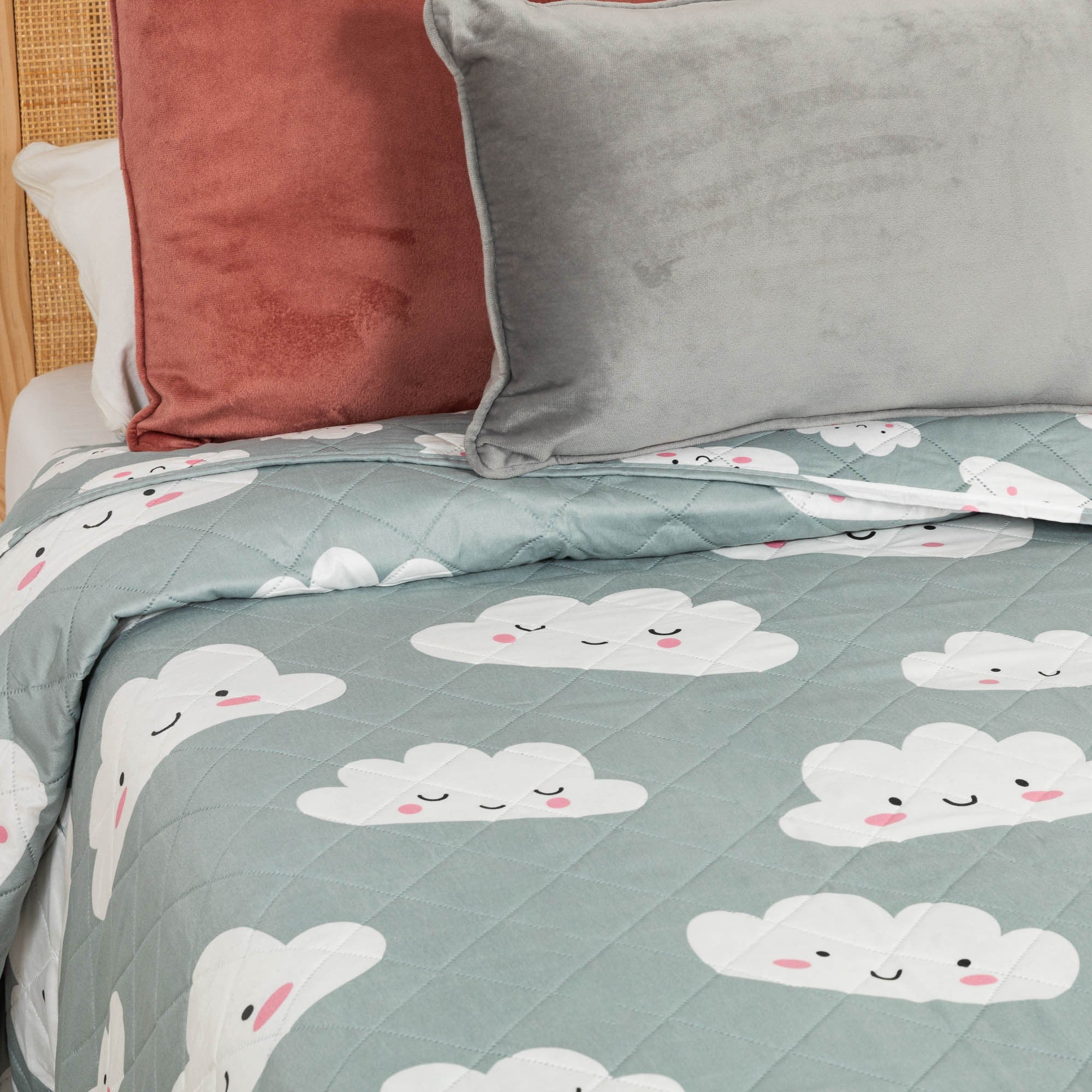 Colcha Havana azul claro bouti