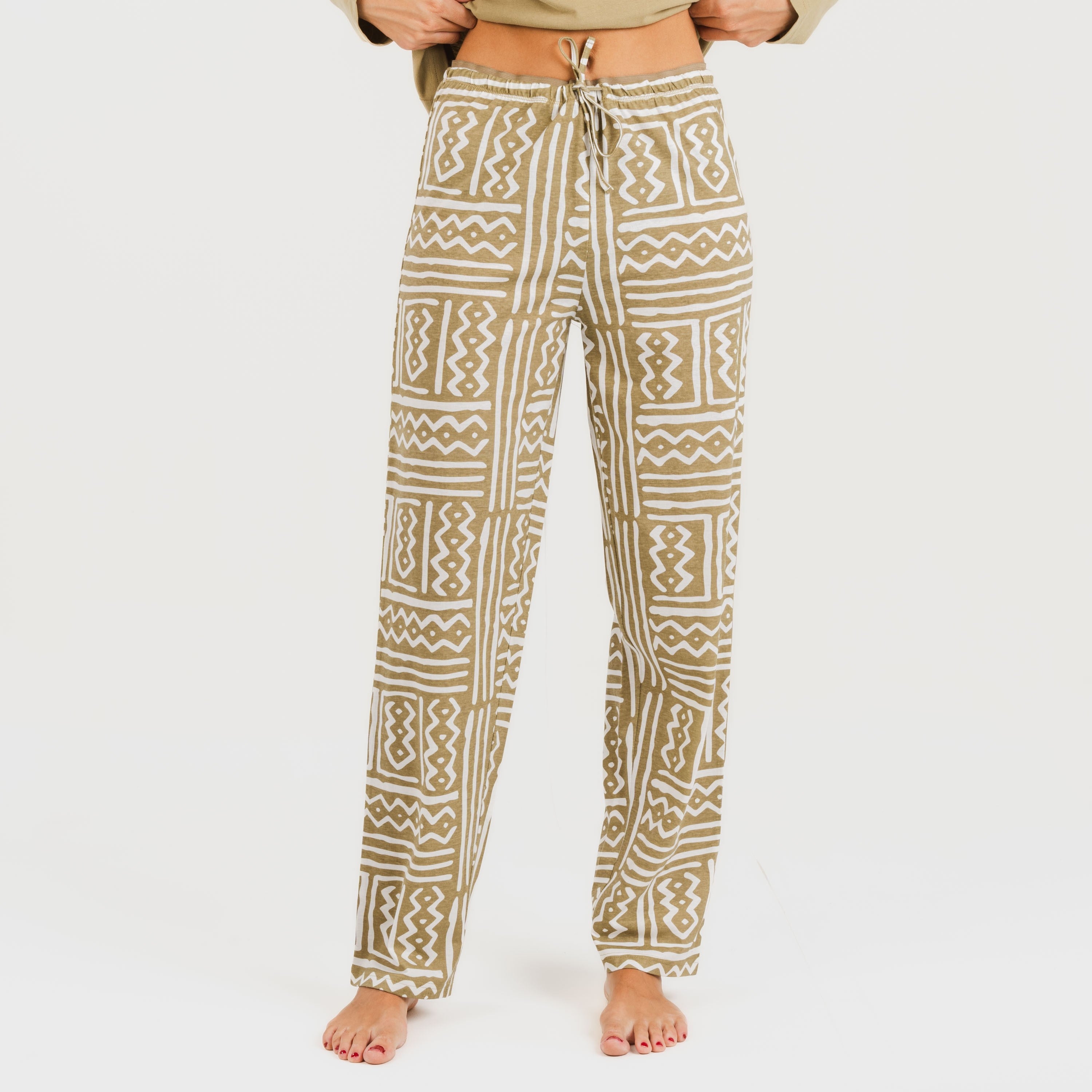 Pijama largo algodón Vinuesa arena