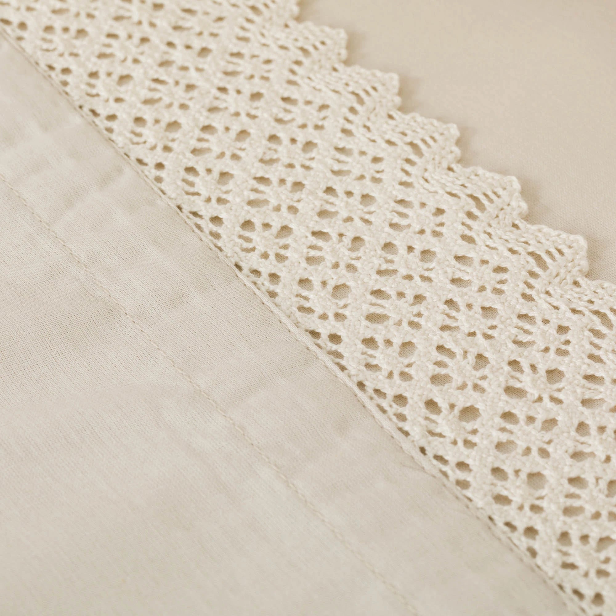 Jogo de lençóis de algodão liso com apliques