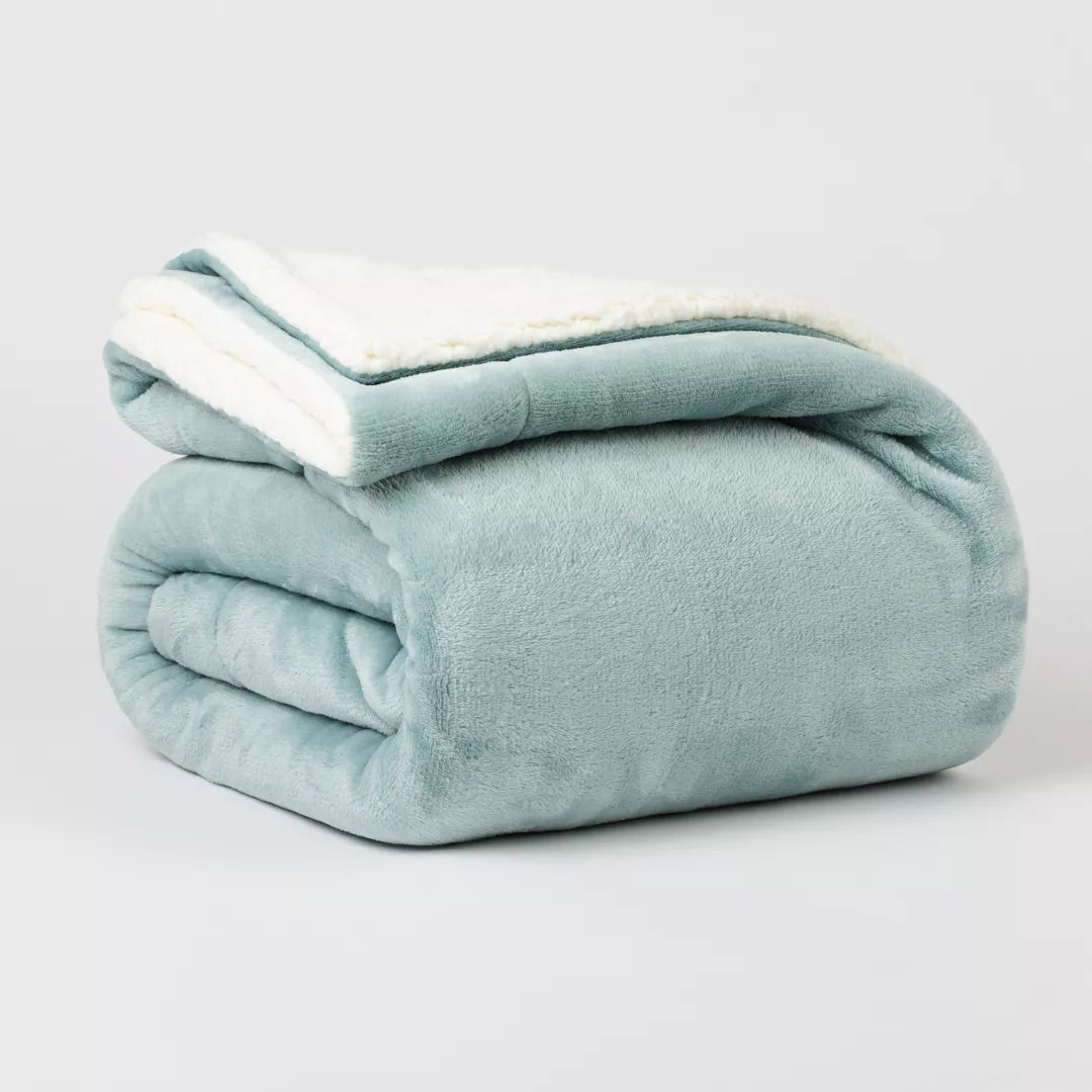 Manta VELUDO SHERPA VERDE TIFFANY