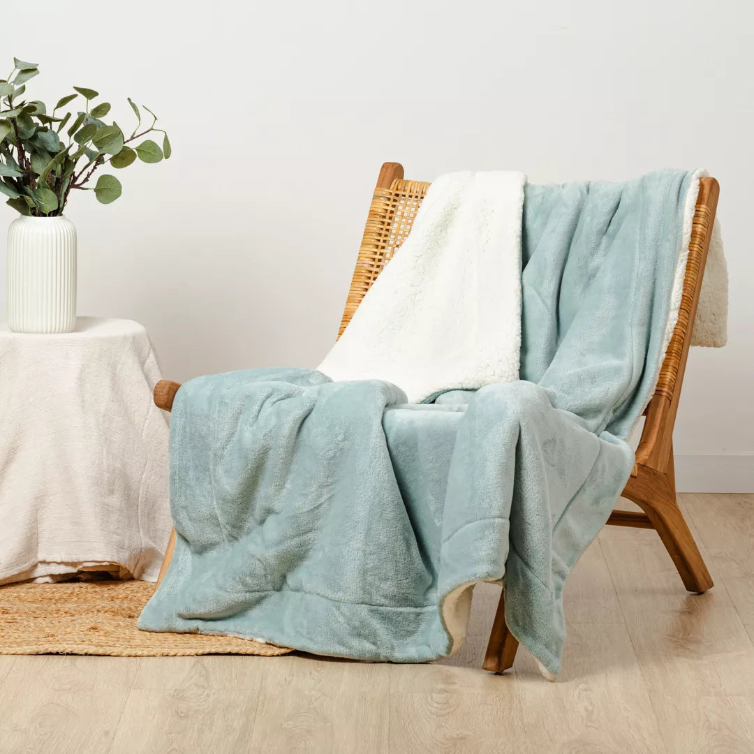 Manta VELUDO SHERPA VERDE TIFFANY