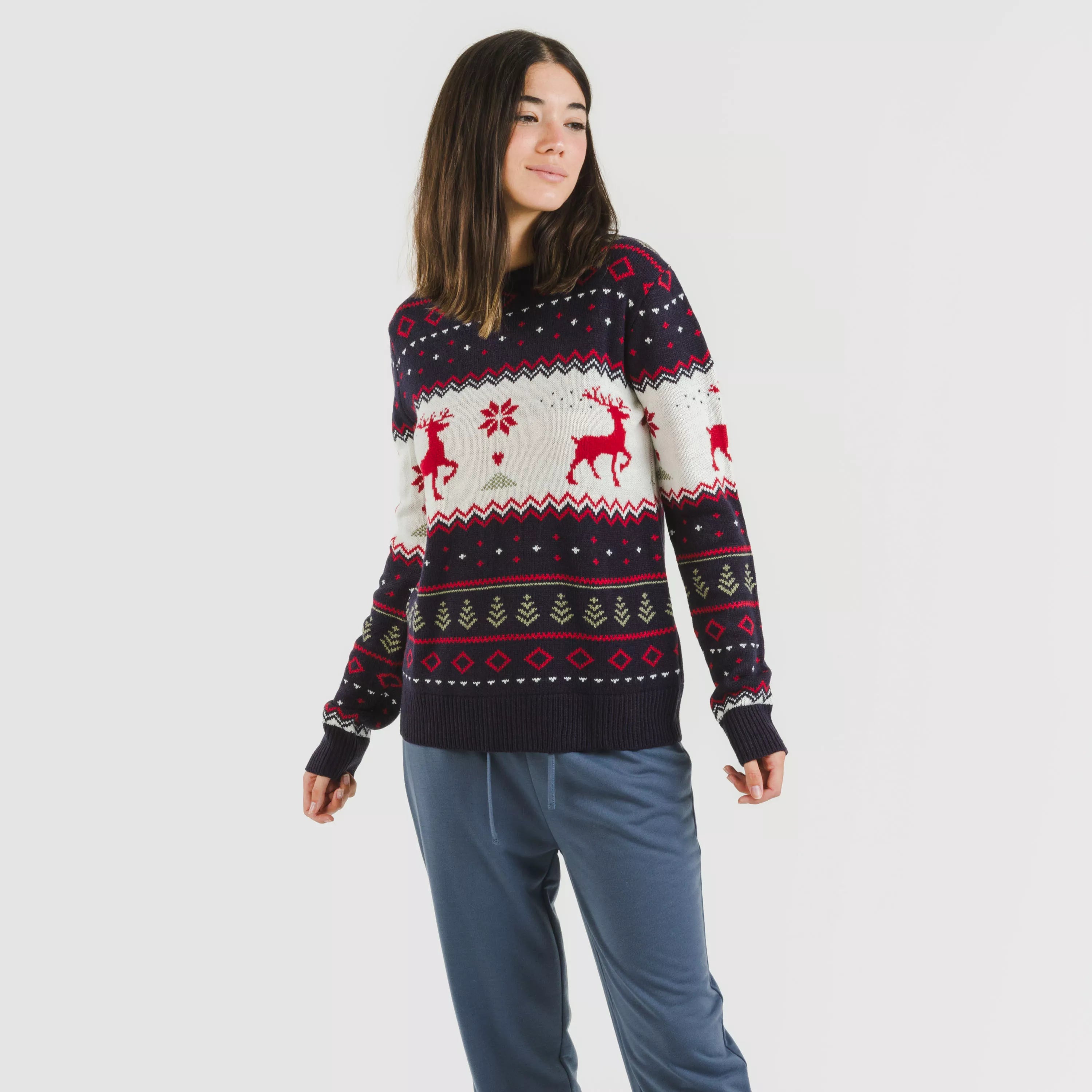 Suéter feminino Kiriko azul marinho