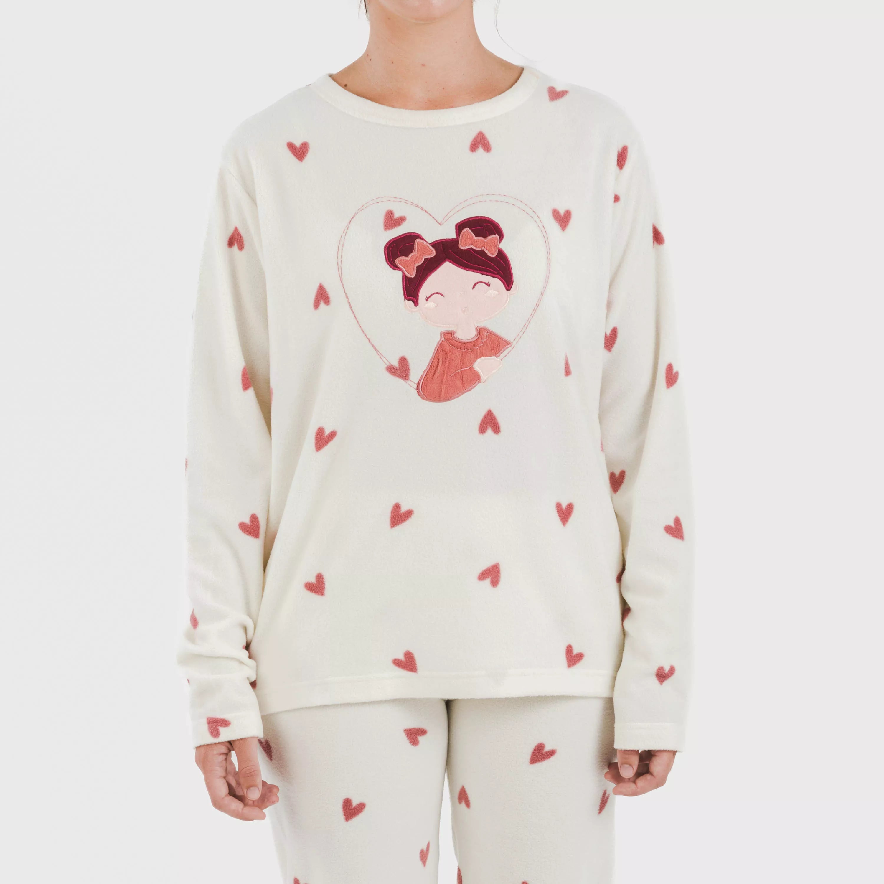 Pijama polar Fanny rosa