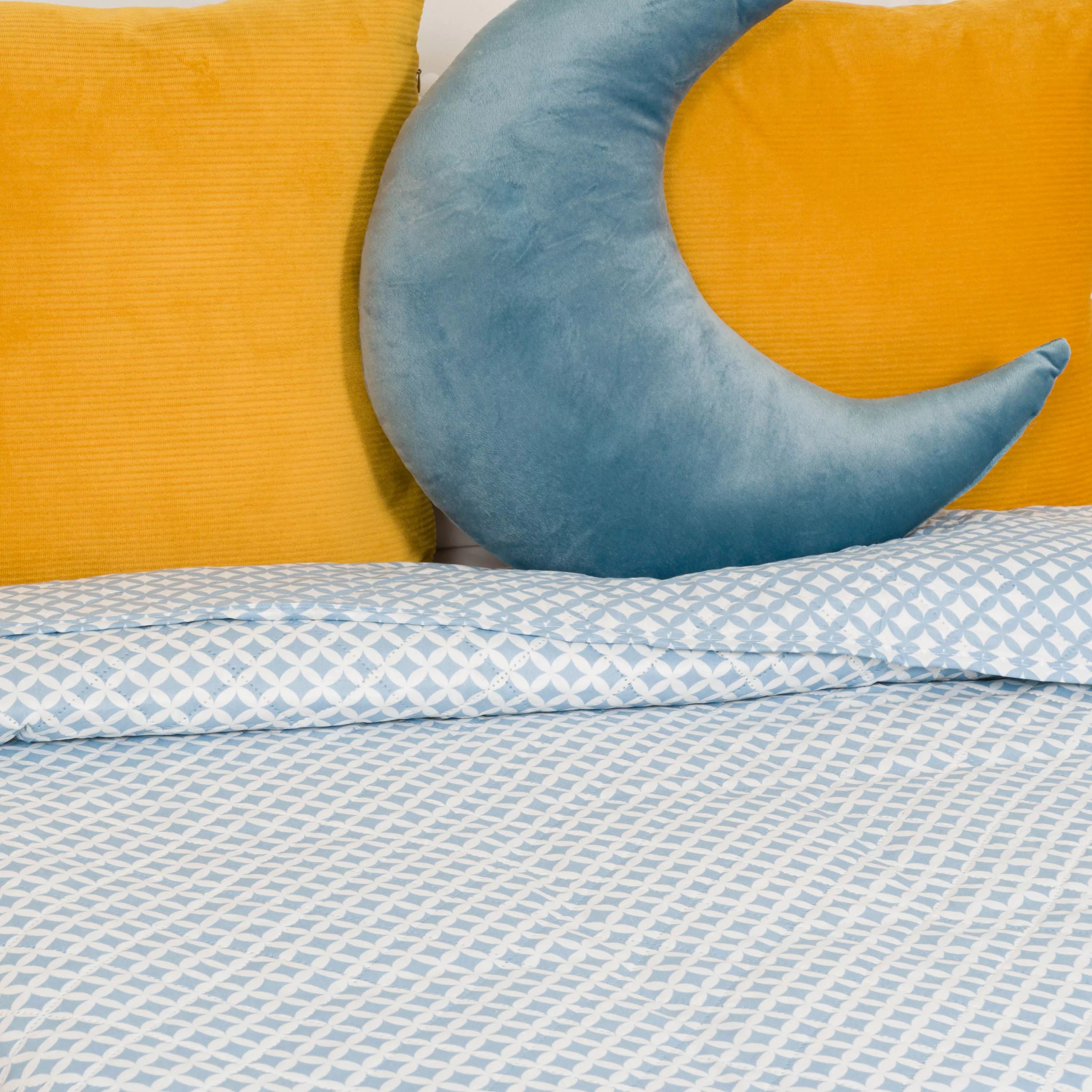 Colcha de retalhos Ohio índigo