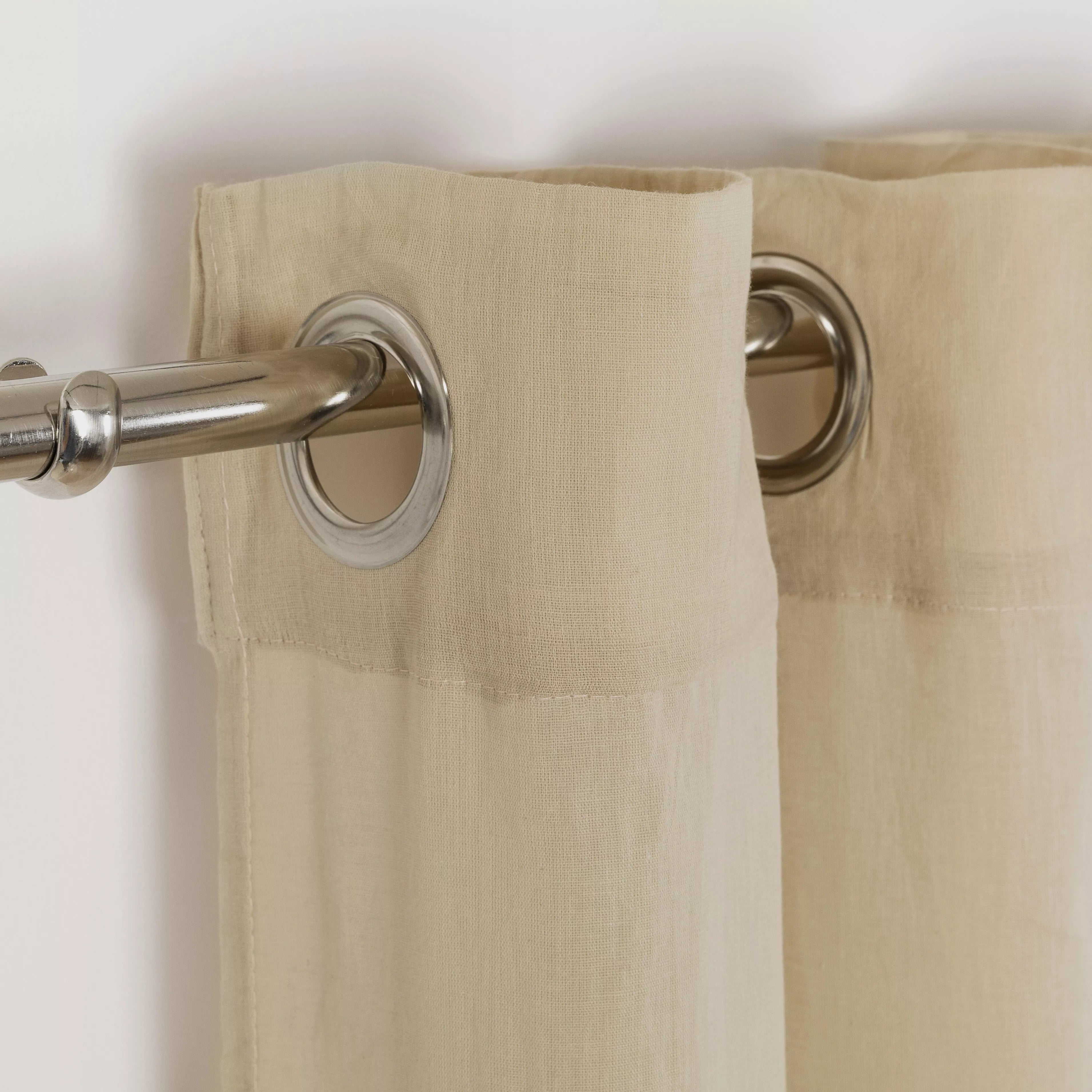 cortina de algodão transparente cor oliva