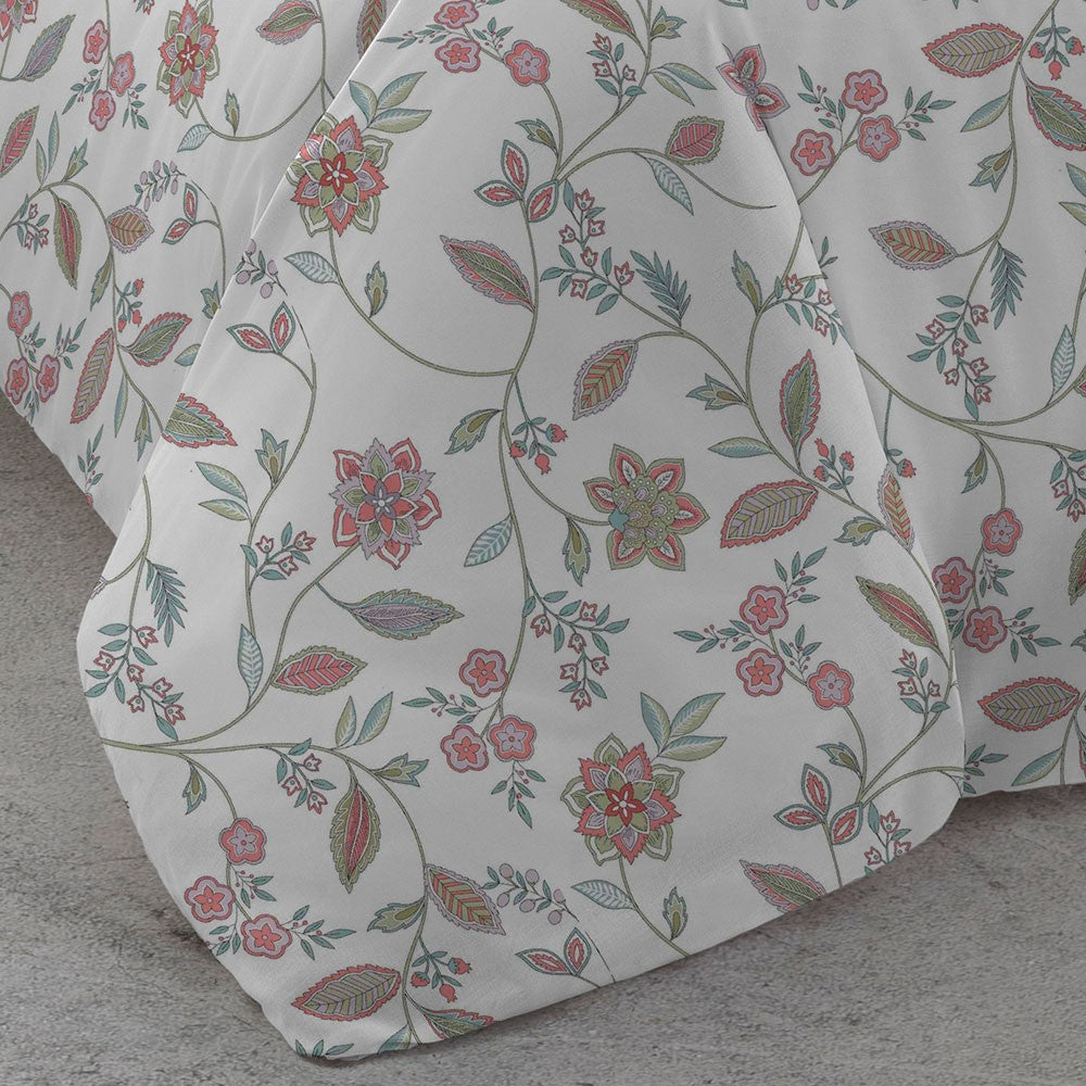 Capa de edredão de algodão percal Rosaura