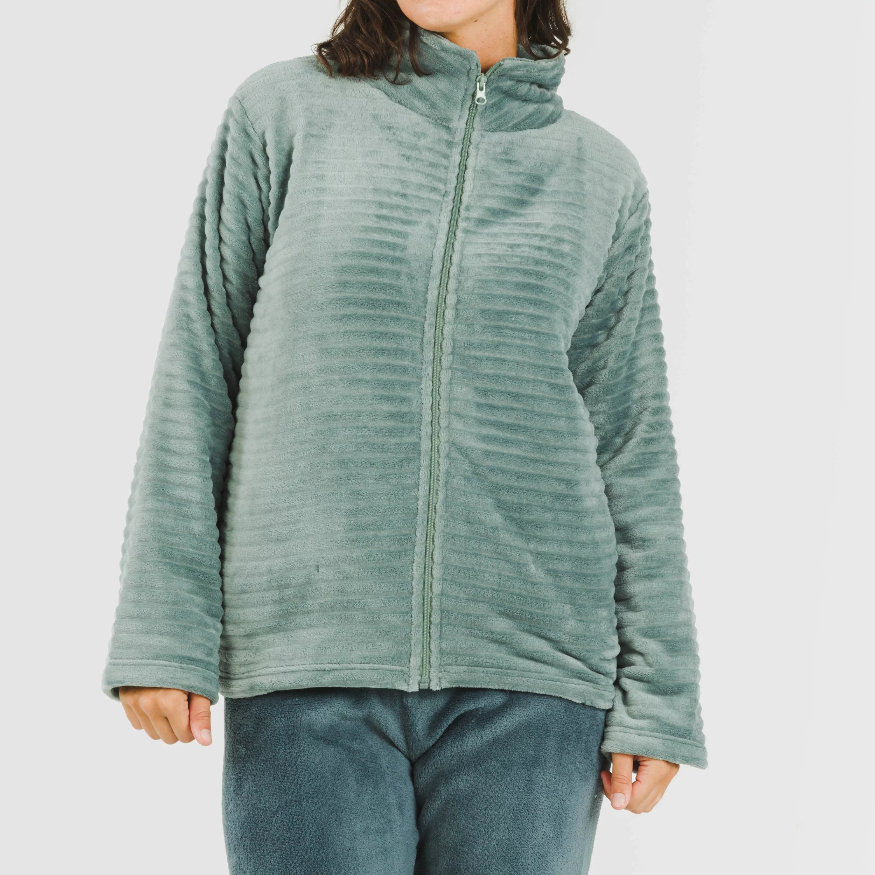 Moletom de veludo com listras lisas