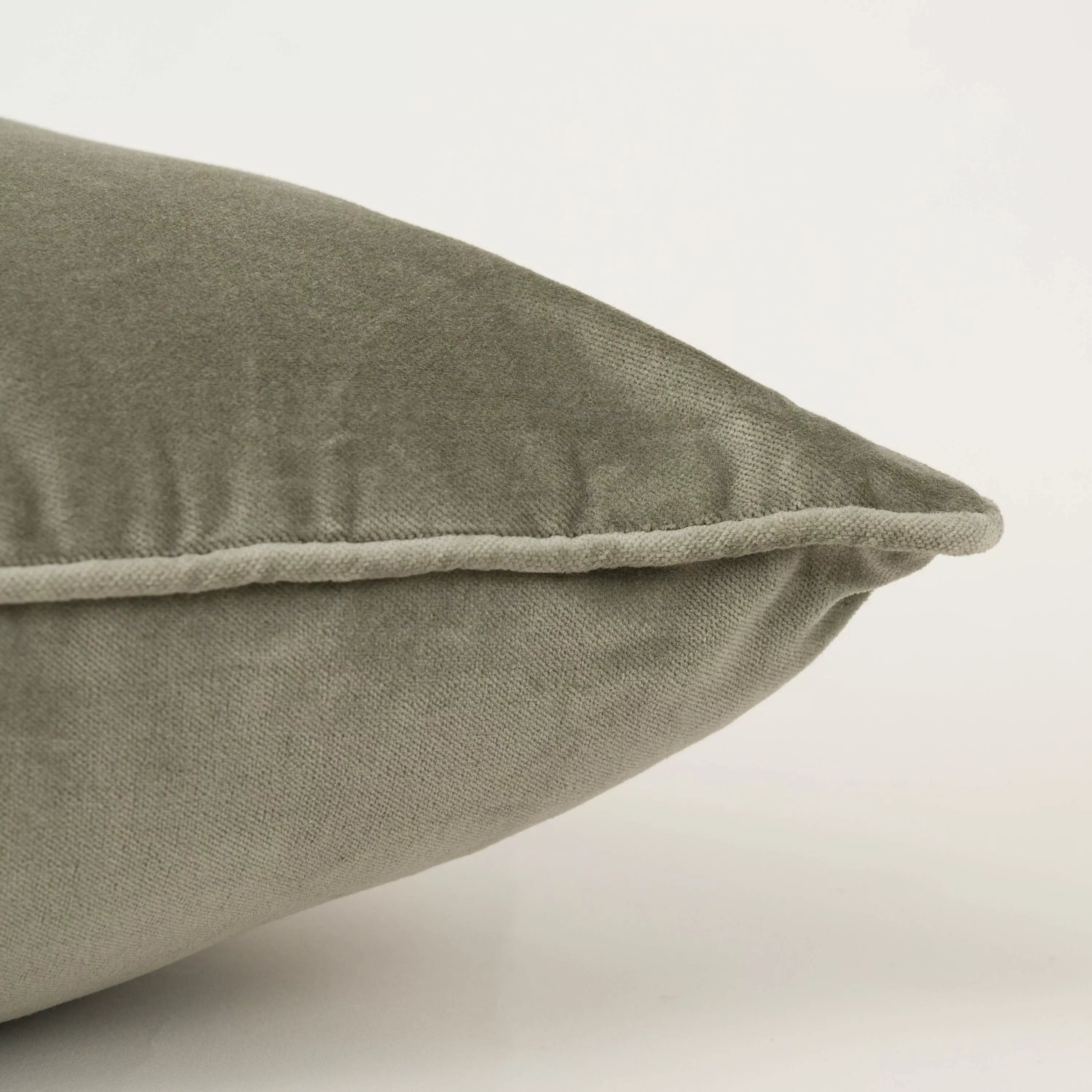 Almofada quadrante em veludo de algodão verde menta - forro + enchimento