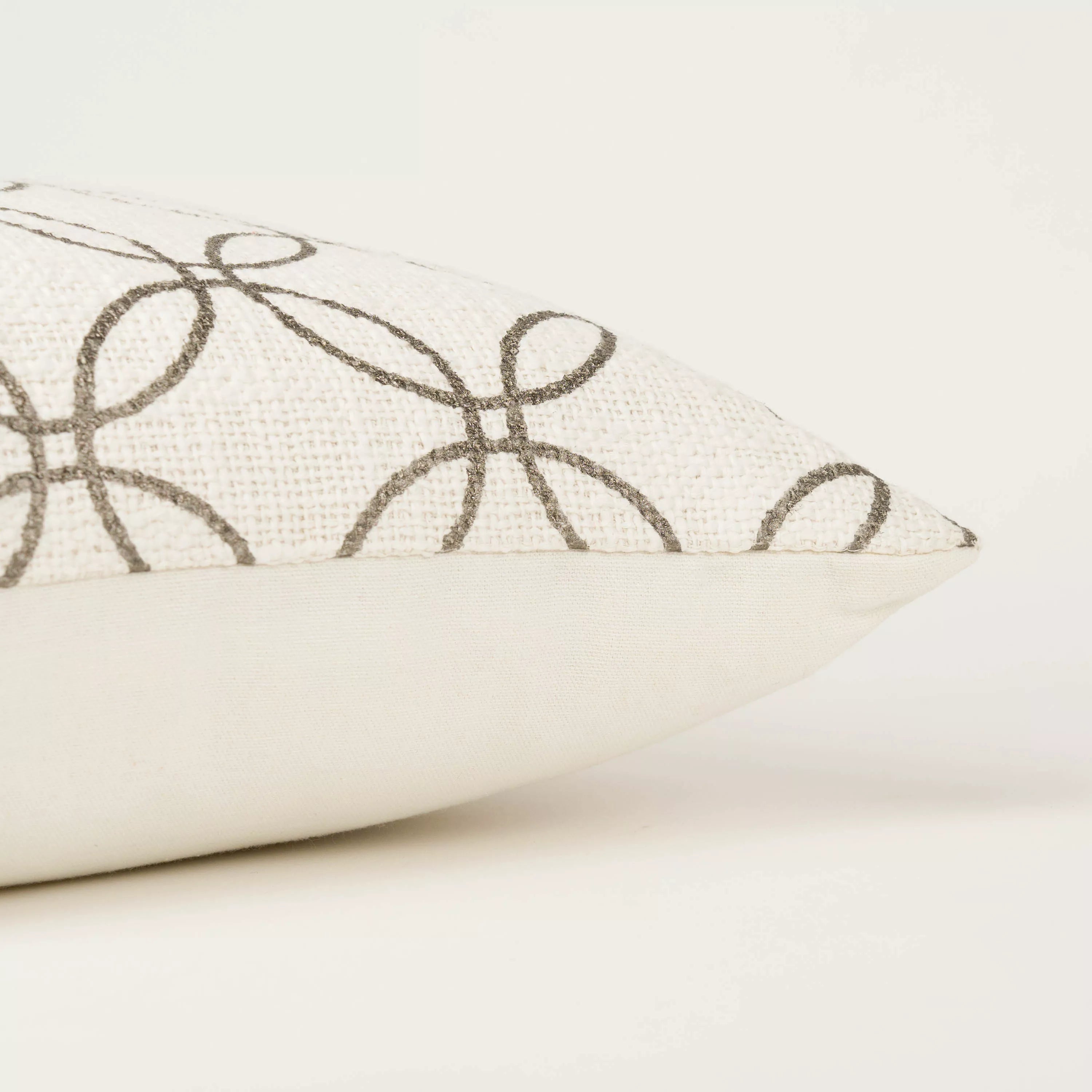 Almofada quadrada de algodão, formato circular liso, 45x45 cm - capa + enchimento