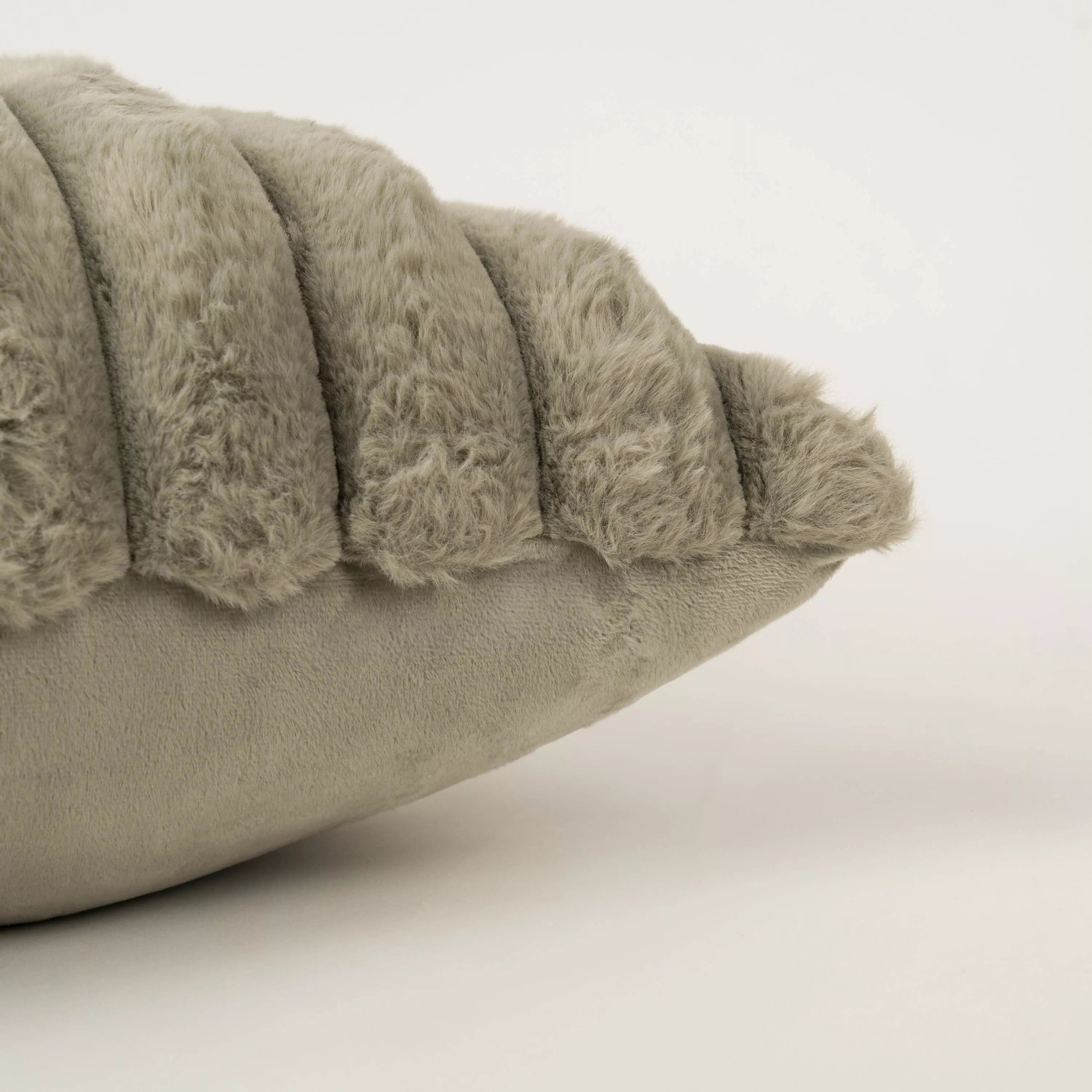 Almofada quadrada com efeito de pele sintética, listras lisas, 50x50 cm - capa + enchimento