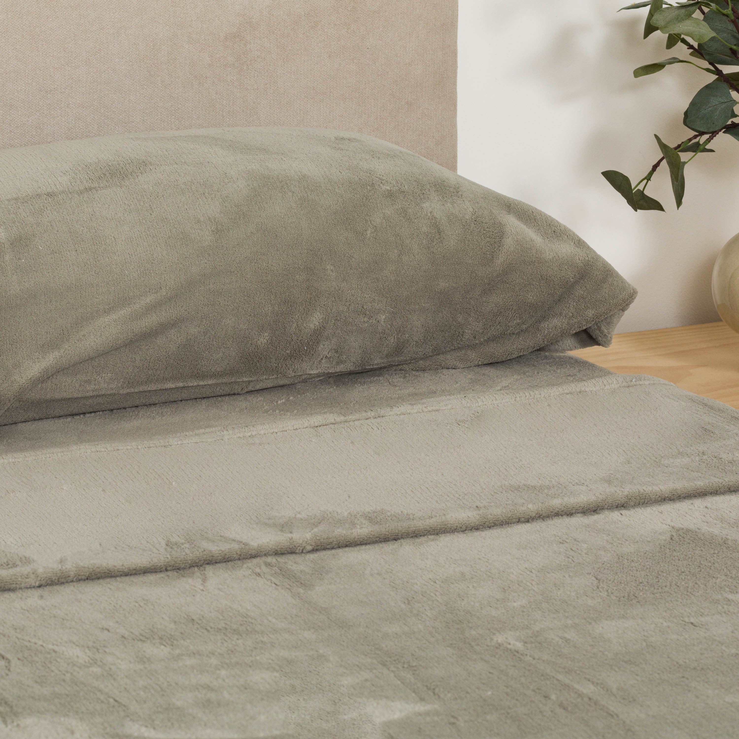 Conjunto de lençóis lisos de lã coral