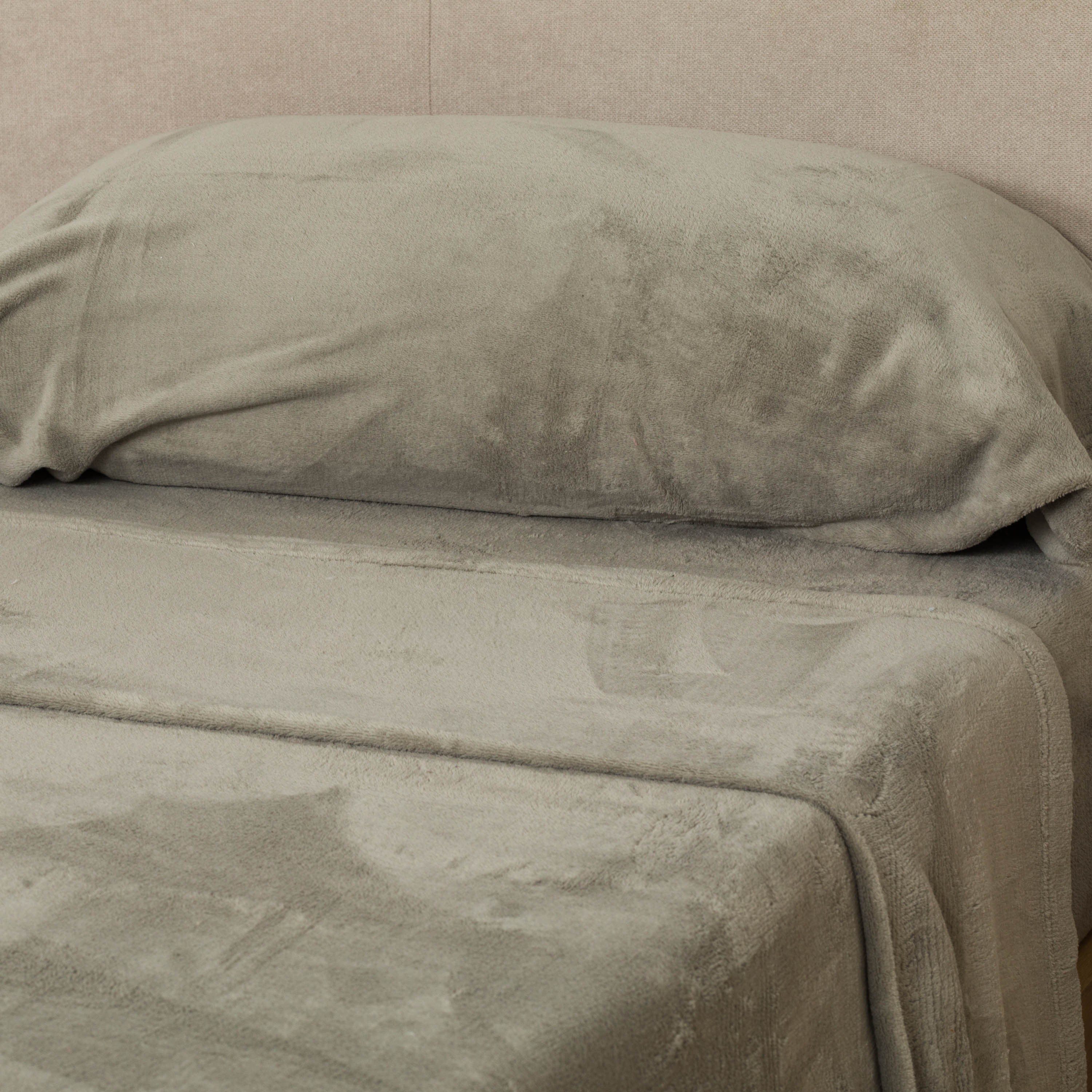 Conjunto de lençóis lisos de lã coral