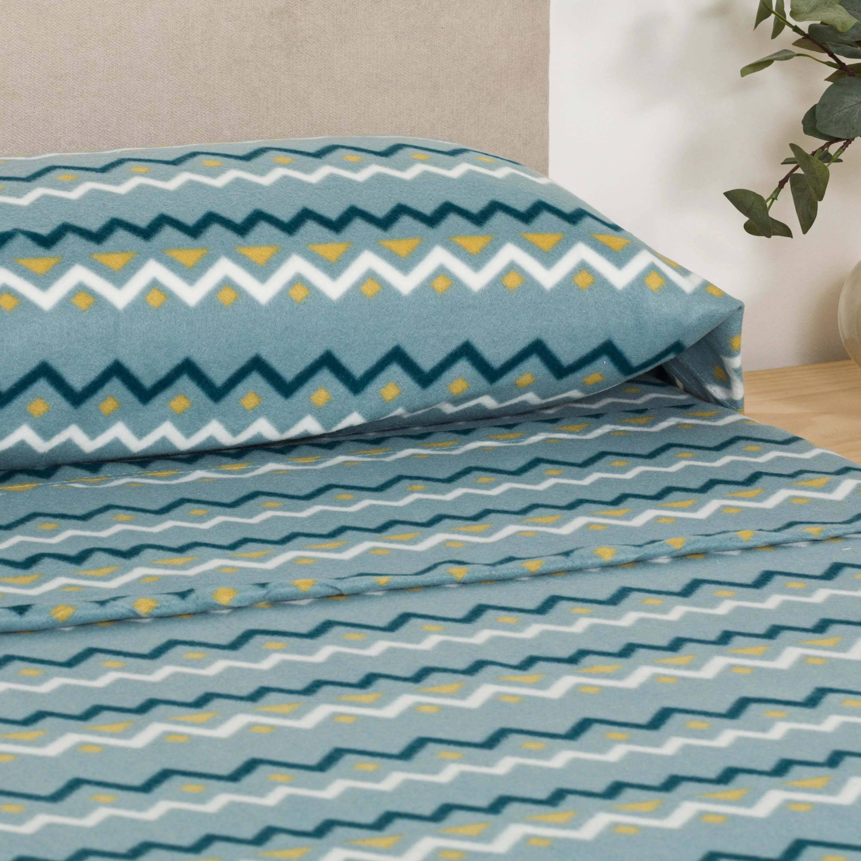 Conjunto de lençóis térmicos Beraun Aqua Blue